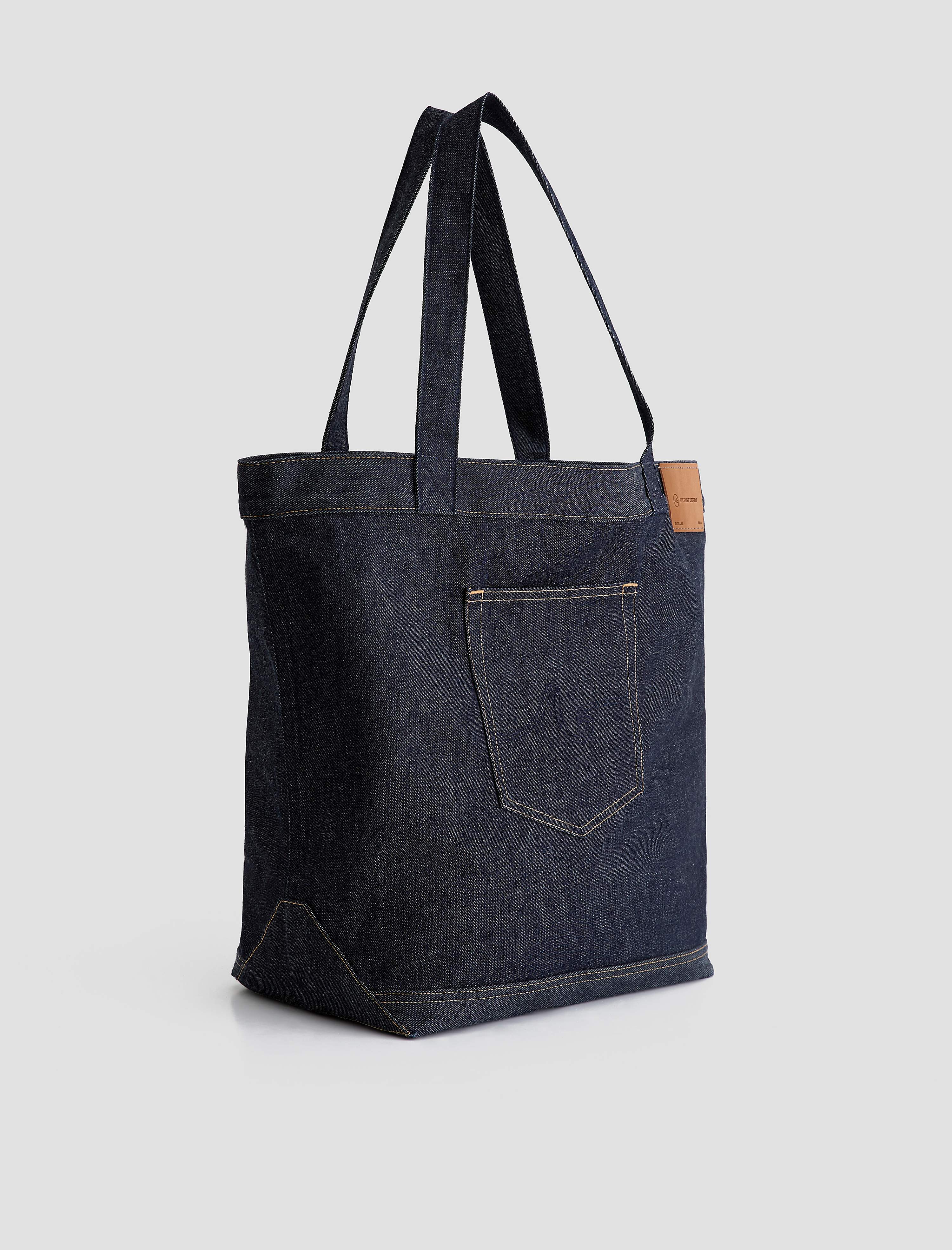 ★ denim ★ ハンドメイド★ Tote bag ★ Unisex Selvage Denim Tote Raw Denim at AG Jeans Official Store