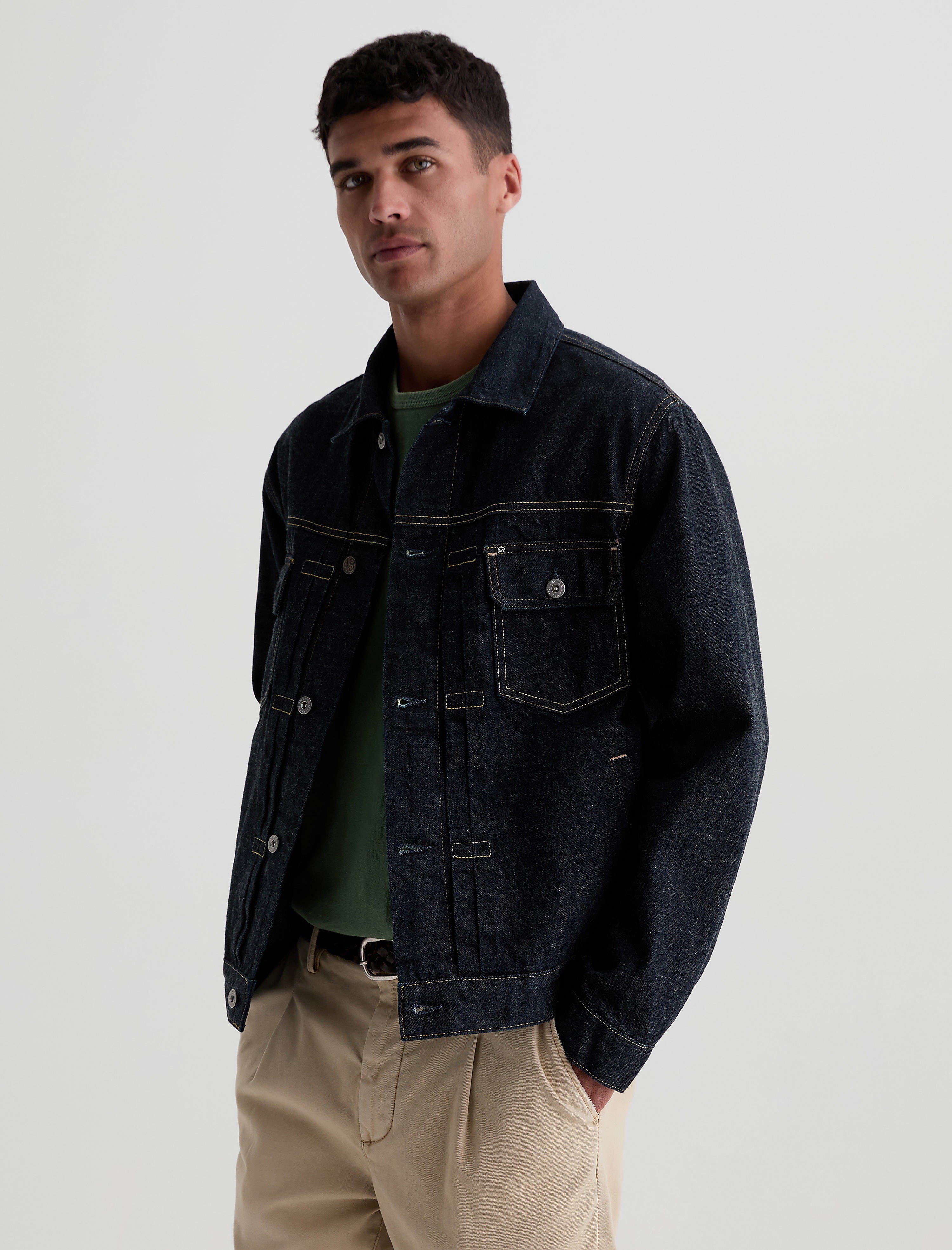 Men Sid Selvage Jacket Vineyard Rinse at AG Jeans Official Store