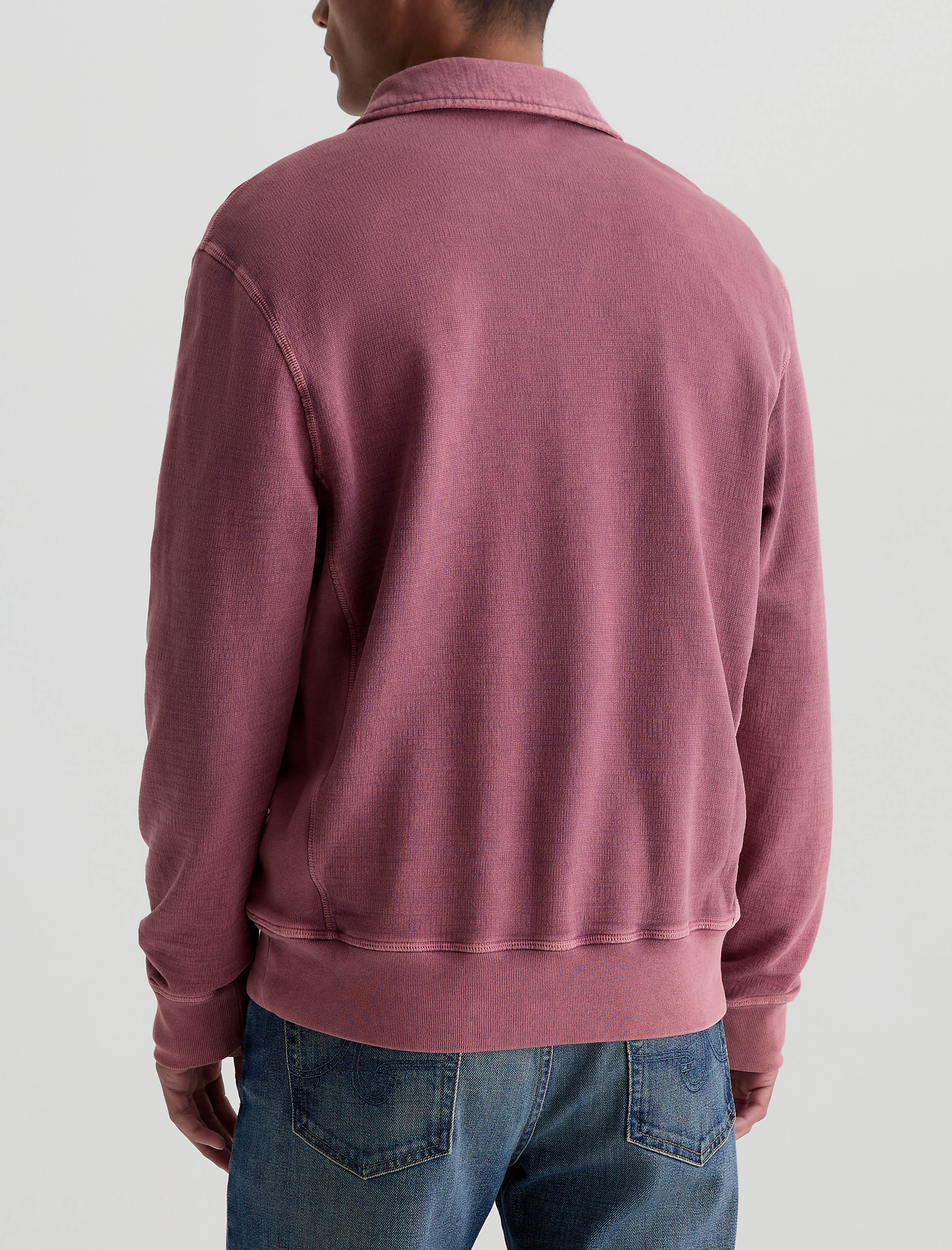 Men Ethan Zip Sweatshirt Moonwash Sierra Currant at AG Jeans