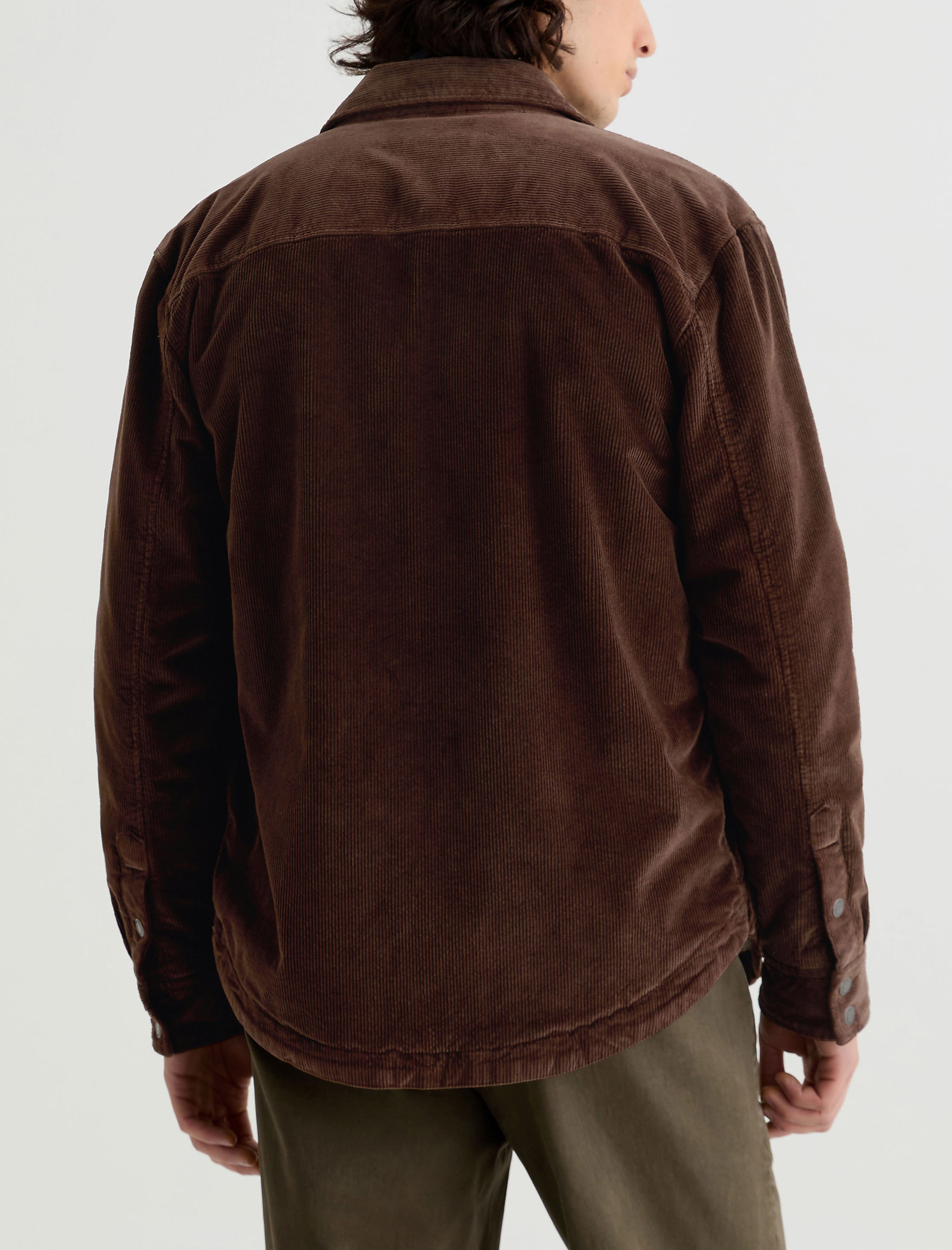 Men Elias Corduroy Shirt Jacket Raw Umber at AG Jeans Official Store