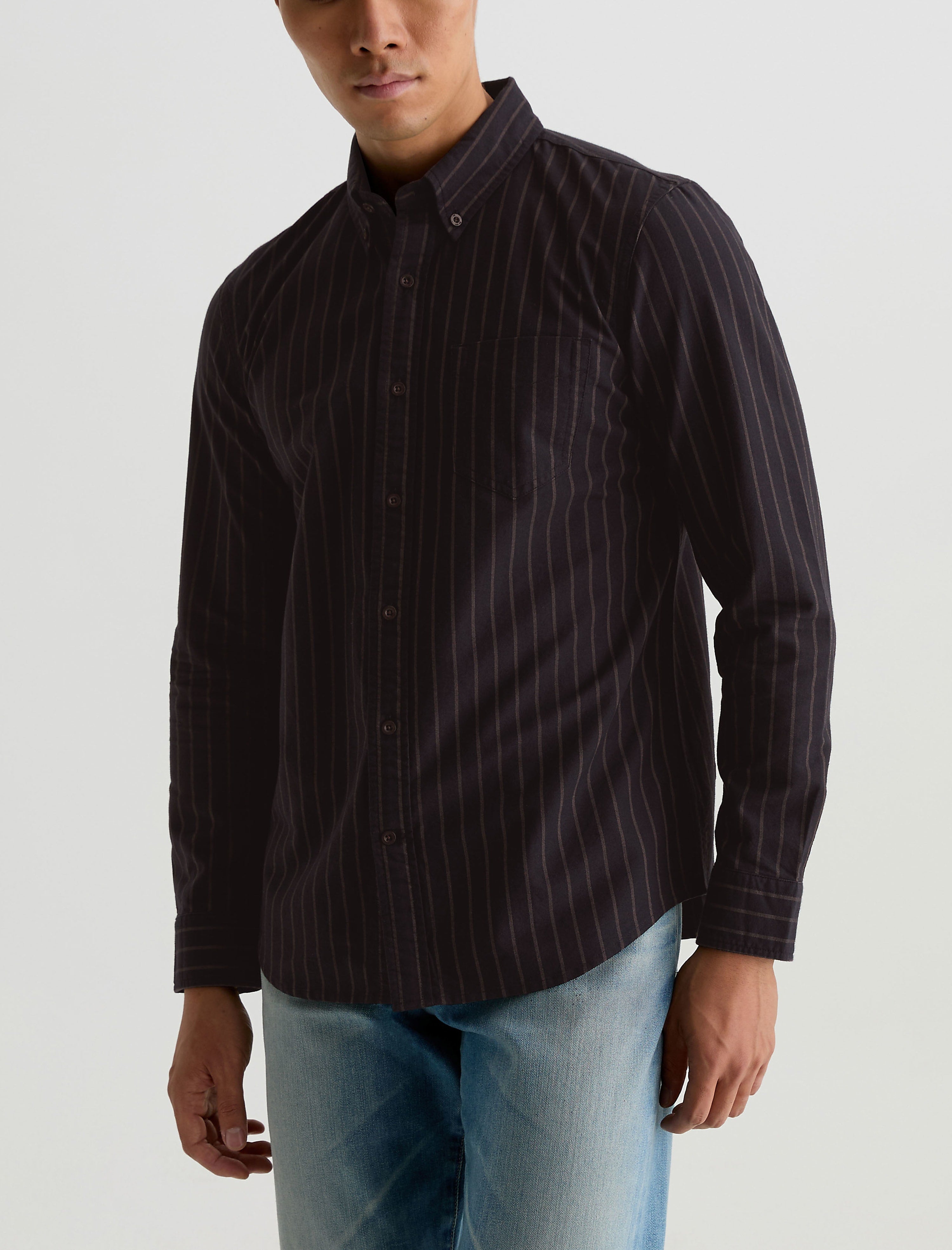 Men Dean Oxford Shirt Black Multi at AG Jeans Official Store