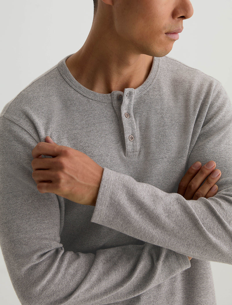 Long Sleeve Thermal Henley Long Sleeve Tee - Green | 's® DE Long Sleeve Thermal Henley Long Sleeve Tee - Green | 's® DE