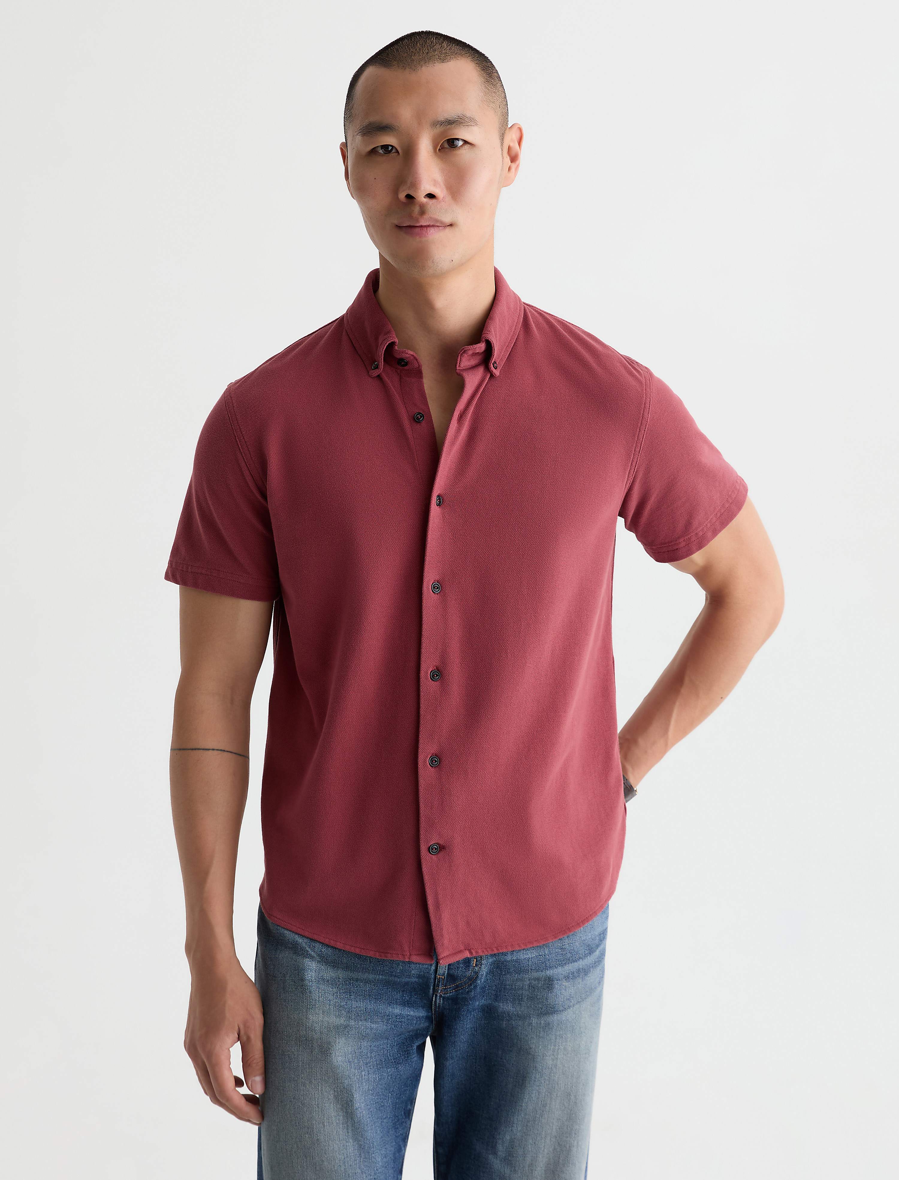 メンズウェア rogan Men Rogan Short Sleeve Shirt Heritage Adobe Clay at AG Jeans