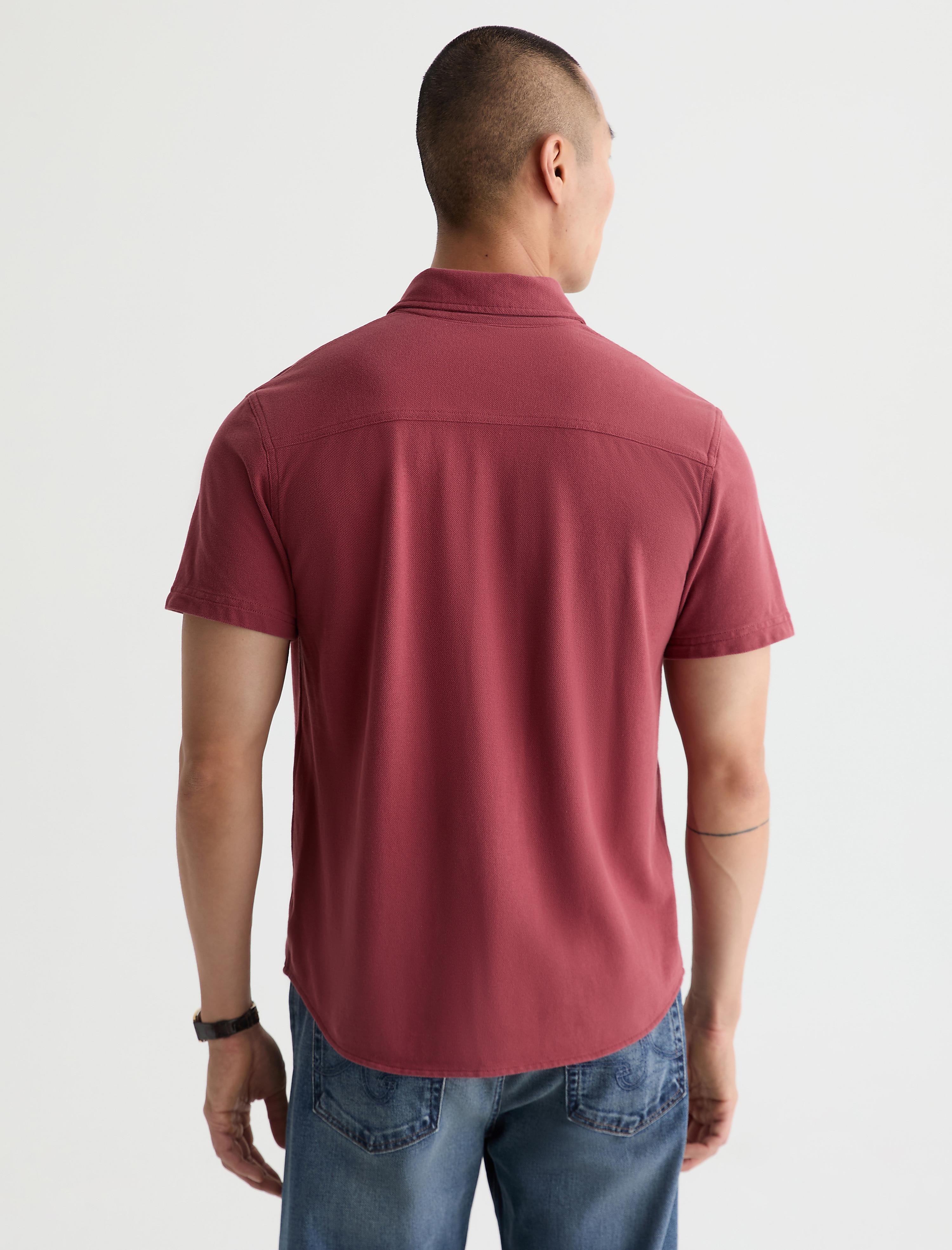 Men Rogan Short Sleeve Shirt Heritage Adobe Clay at AG Jeans