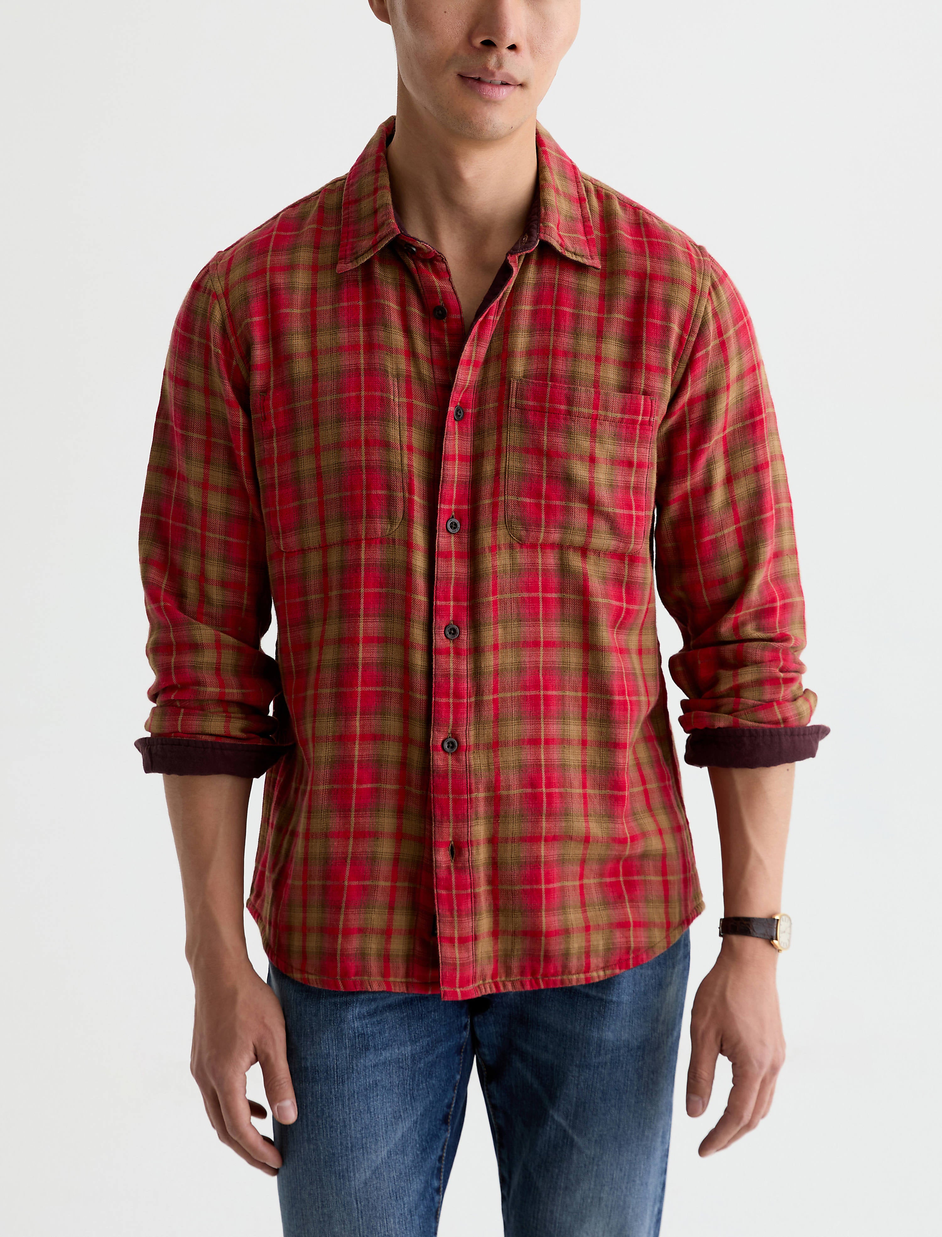 Men Matteo Reversible Shirt Red Multi at AG Jeans Official Store