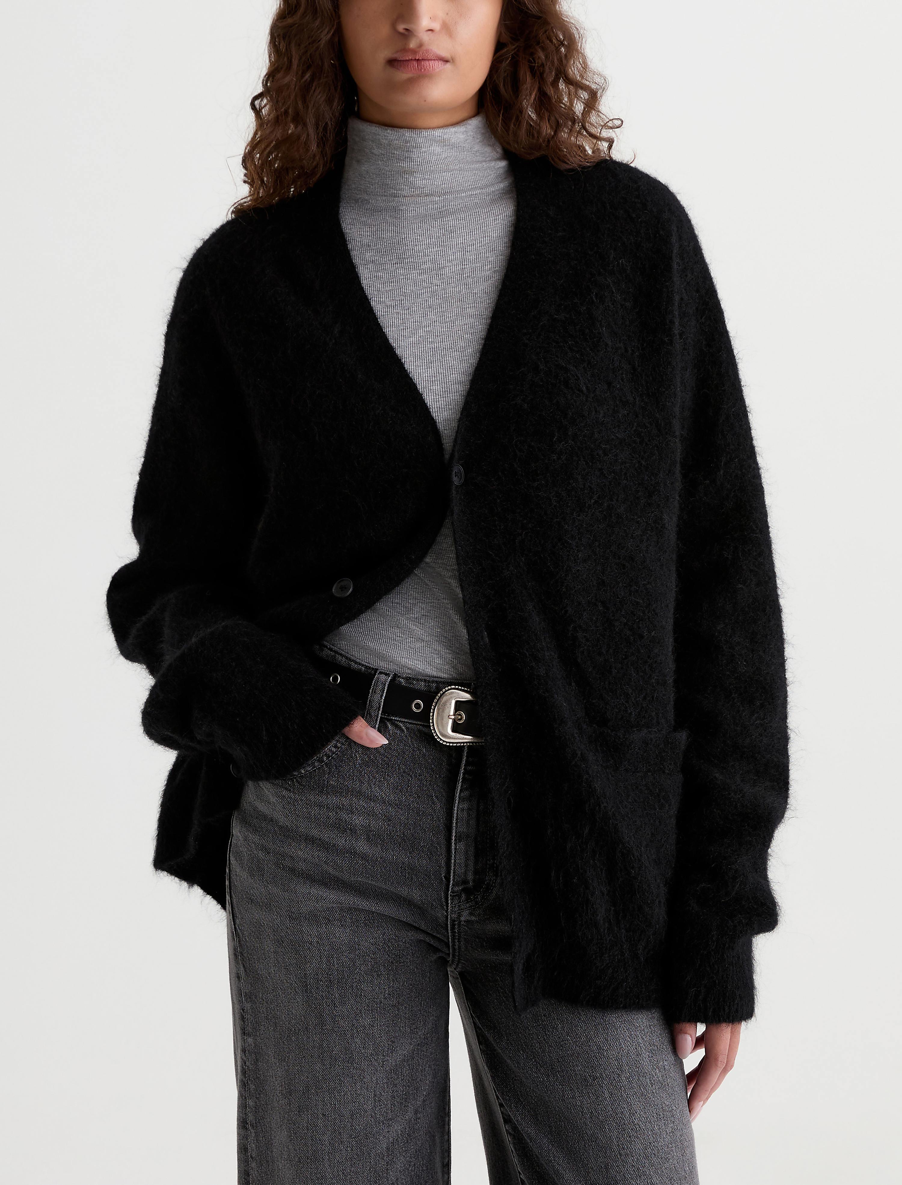 Unisex Josiah Mohair Sweater Super Black at AG Jeans Official Store