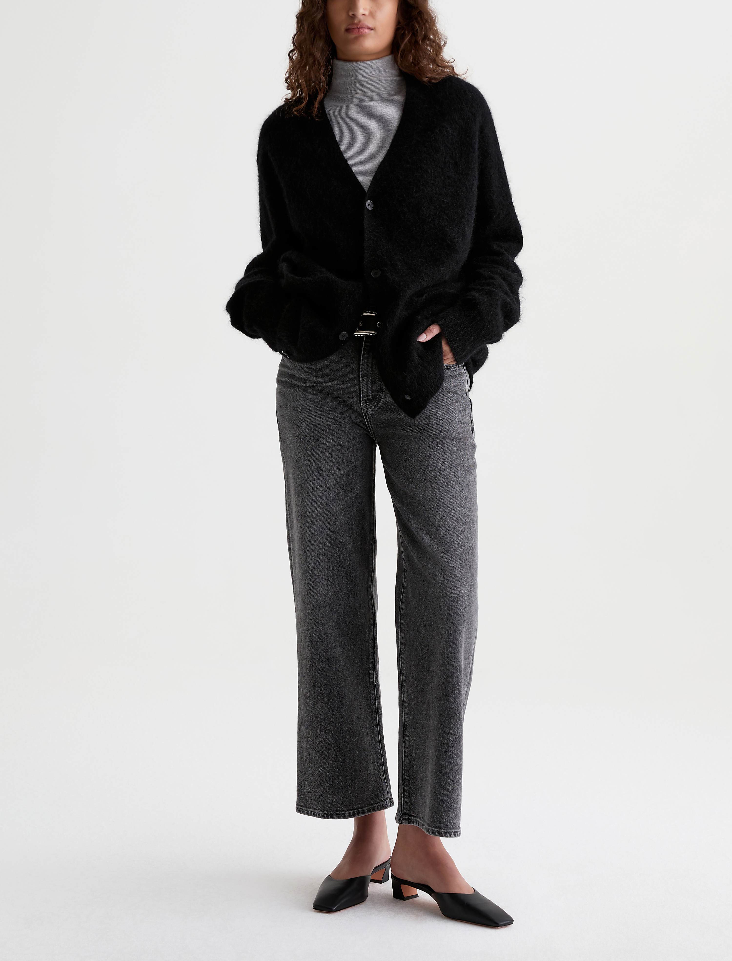 Unisex Josiah Mohair Sweater Super Black at AG Jeans Official Store