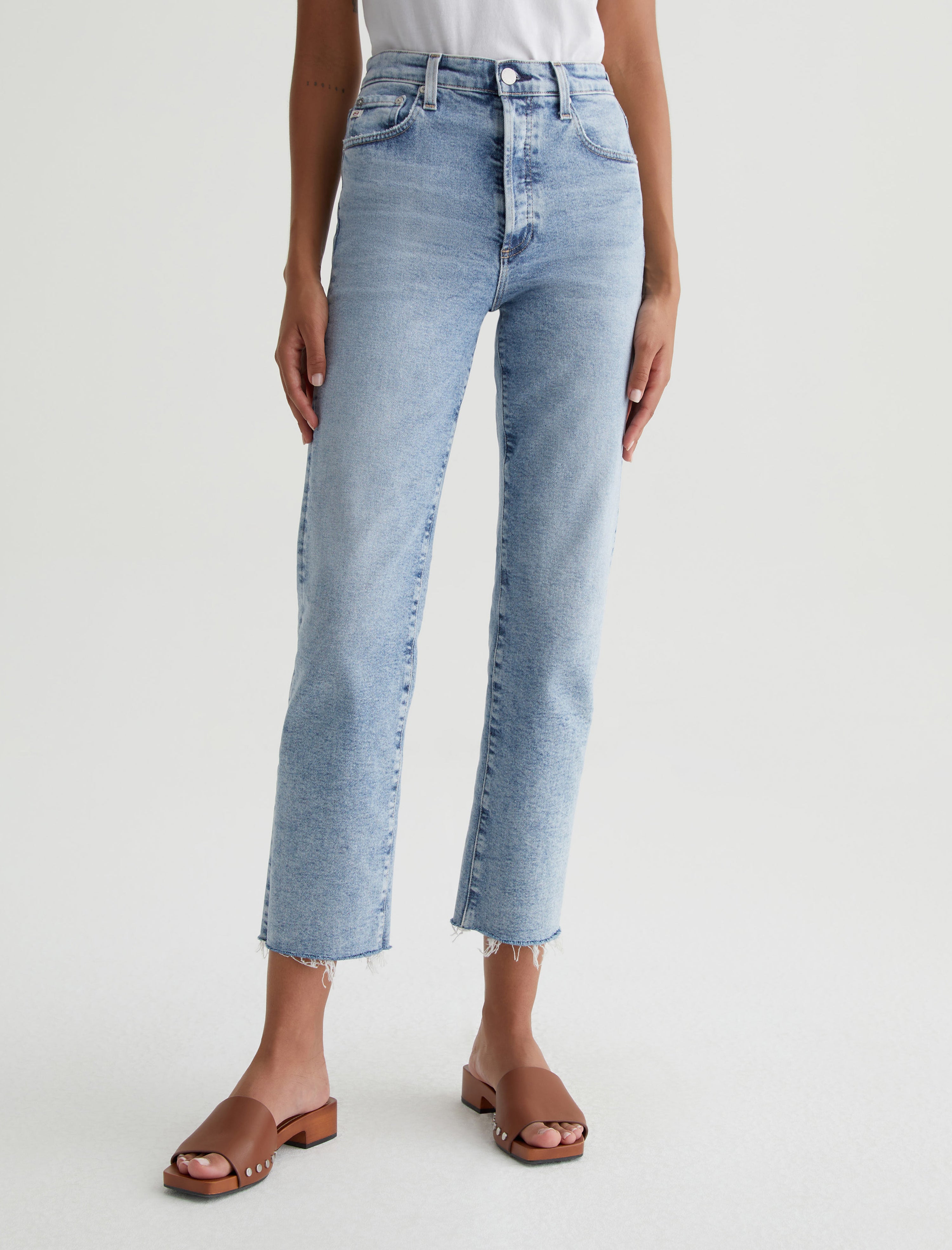 Womens Alexxis Crop 19 Years Parkway Moonwash at AG Jeans