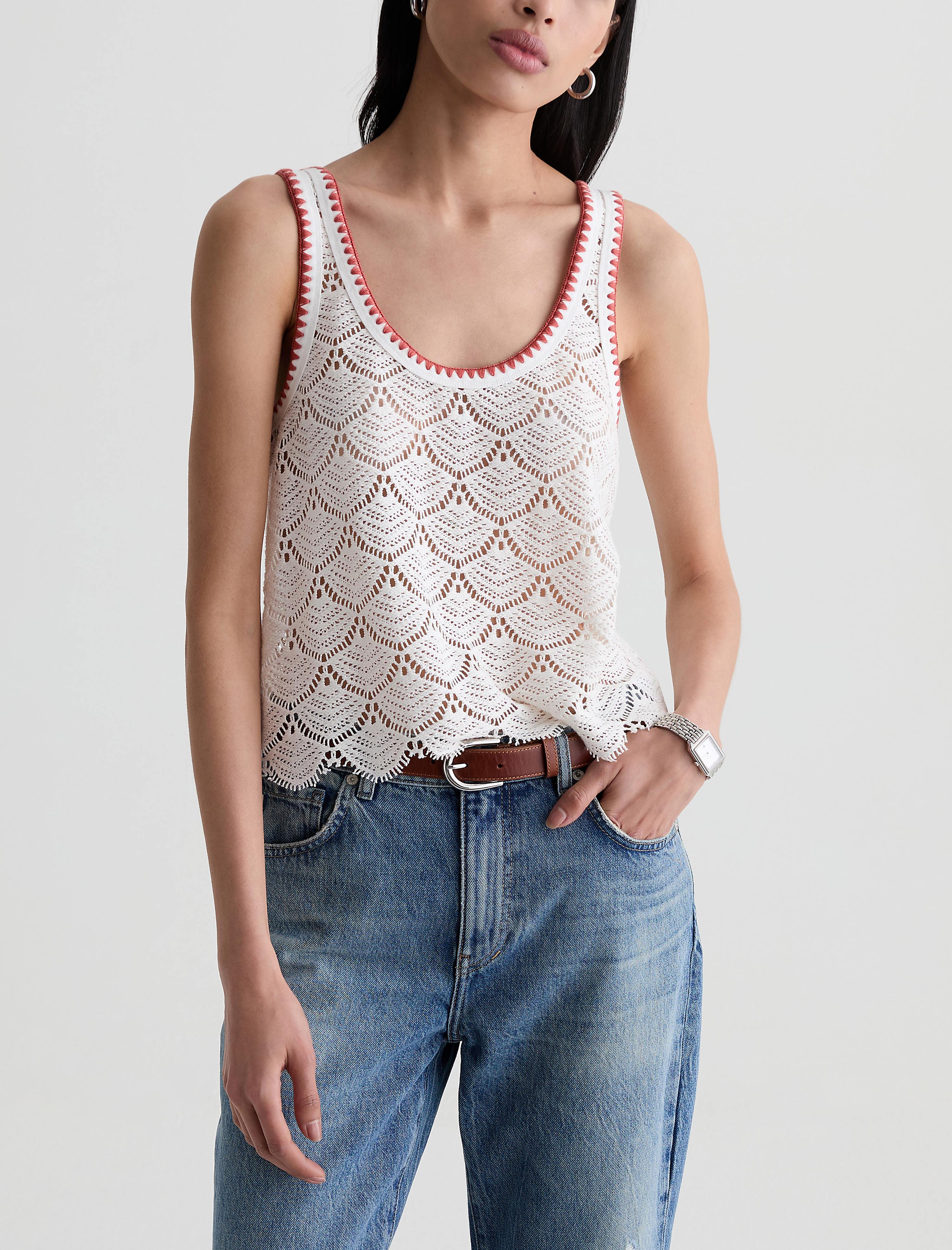 Women Bianca Tank Powder at AG Jeans Official Store