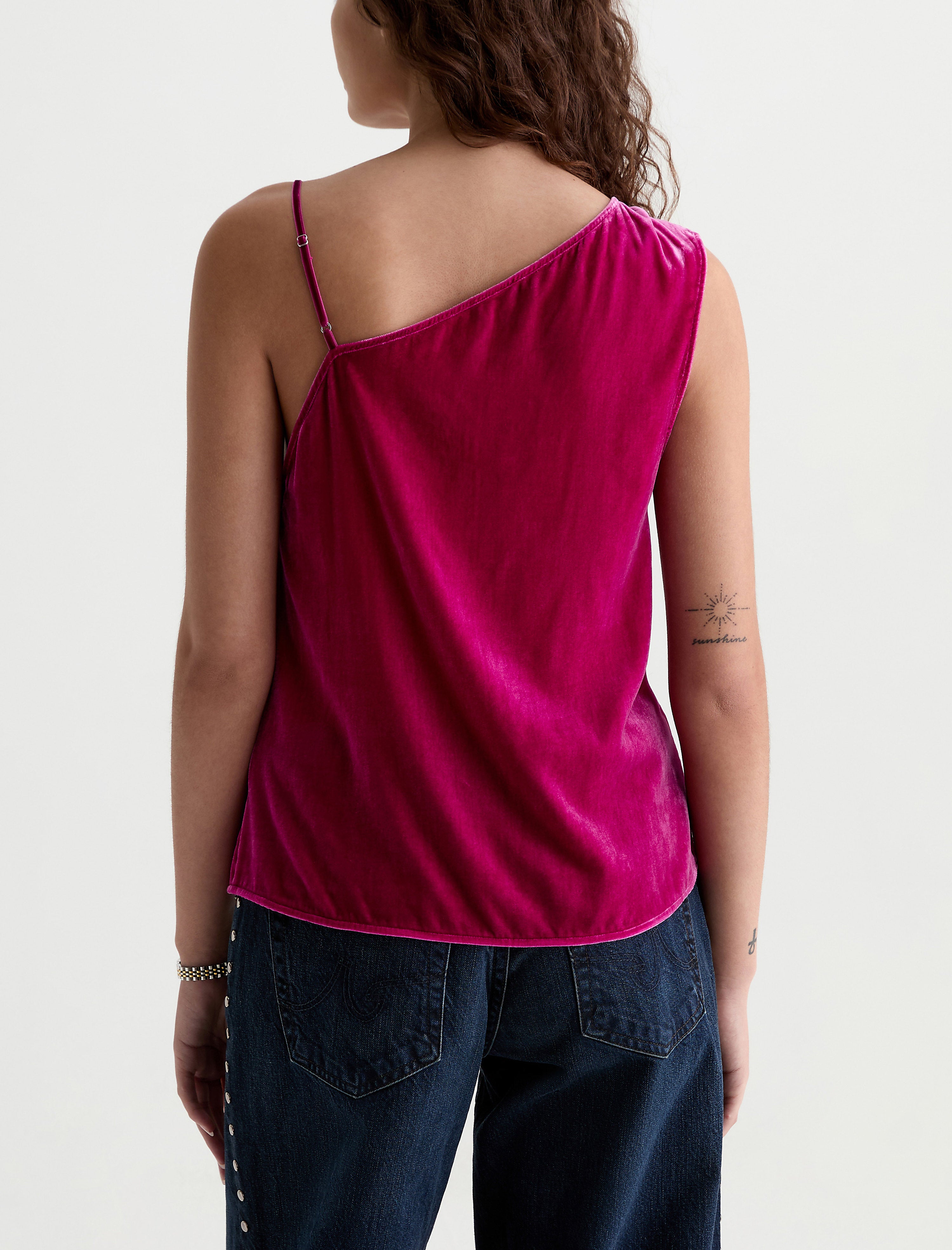 Women Ellie Velvet Top Lipstick at AG Jeans Official Store