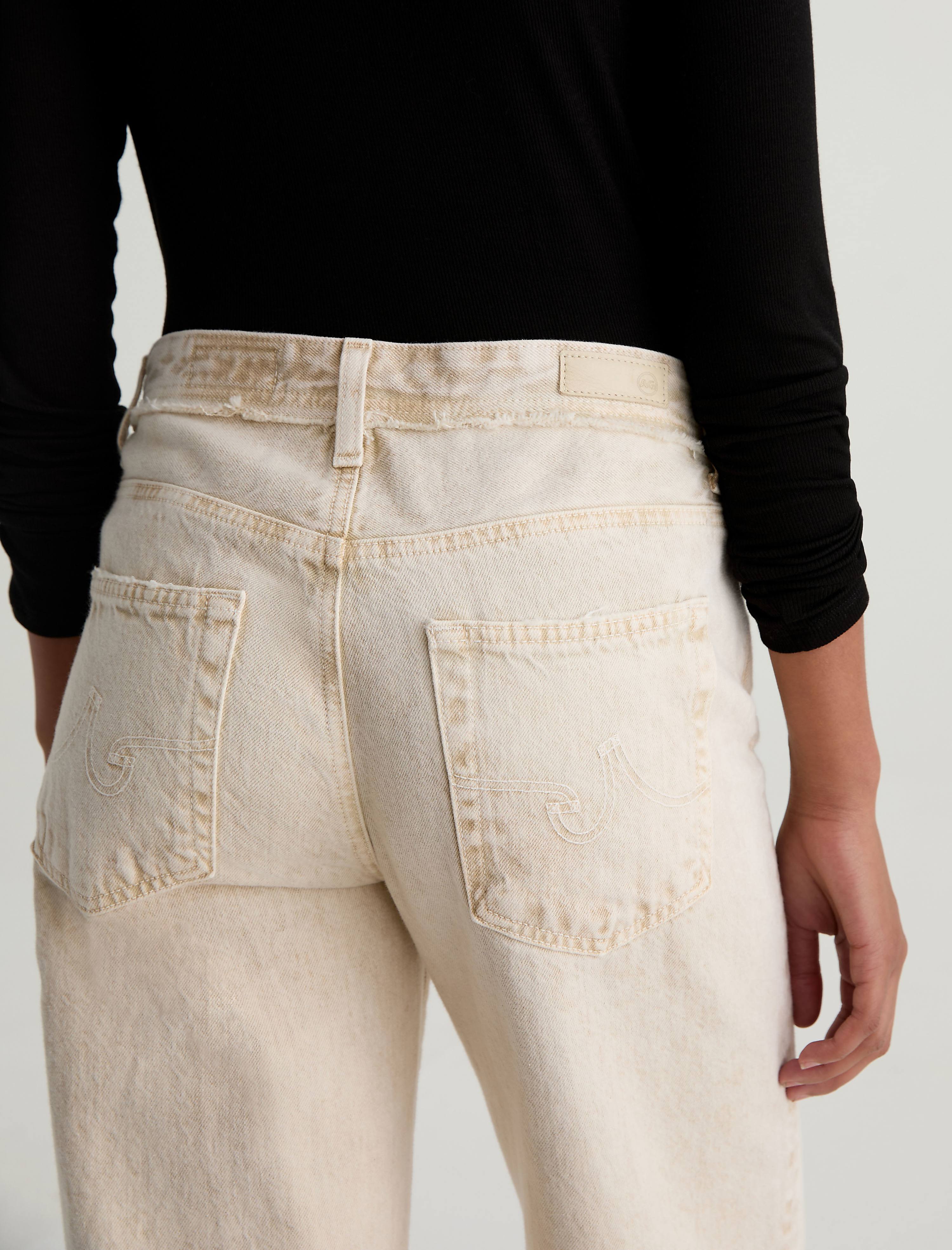 OFF-WHITE CROPPED FIT ダメージデニム 28 OFF WHITE