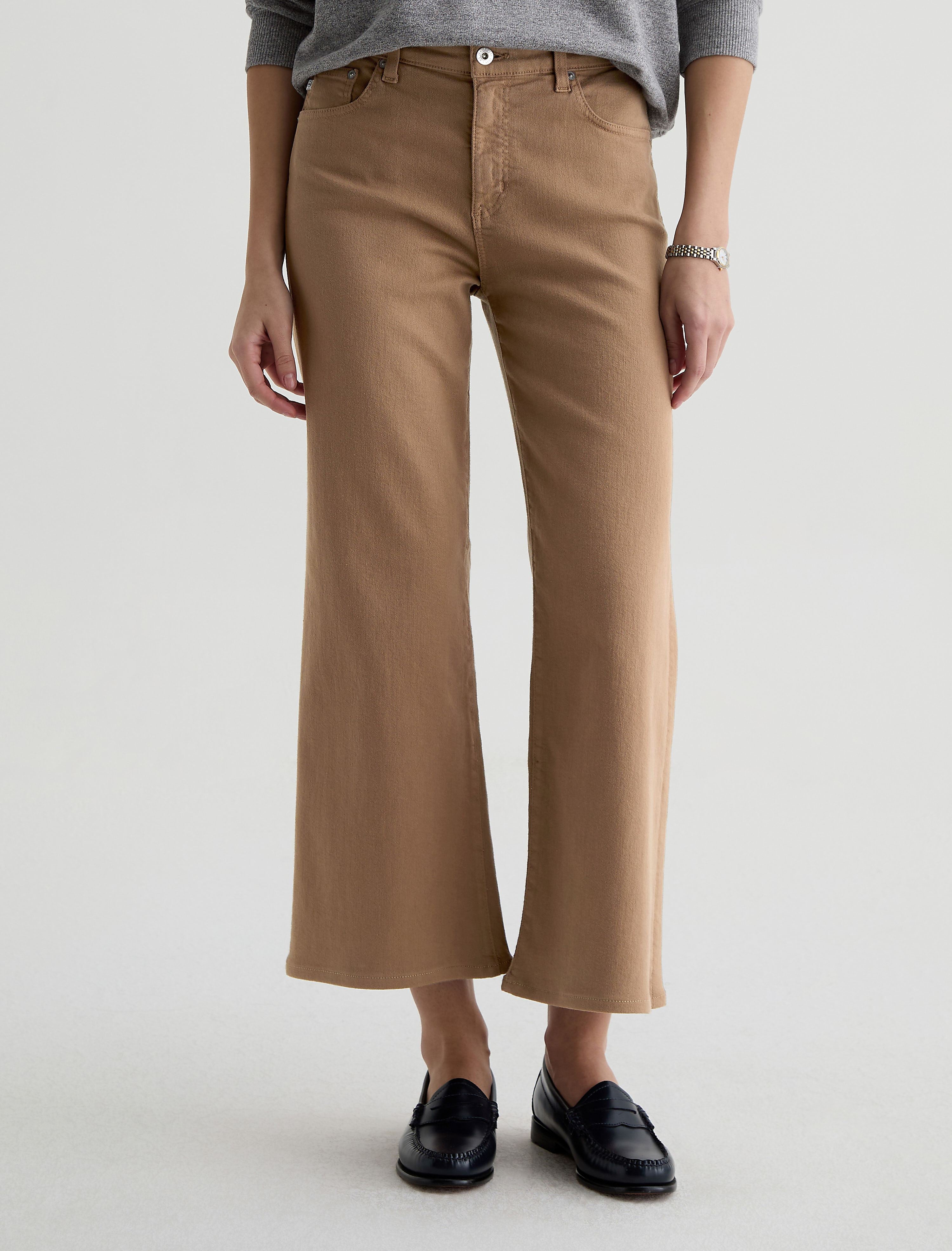 Women Saige Wide Leg Crop Melange Stone at AG Jeans Official Store