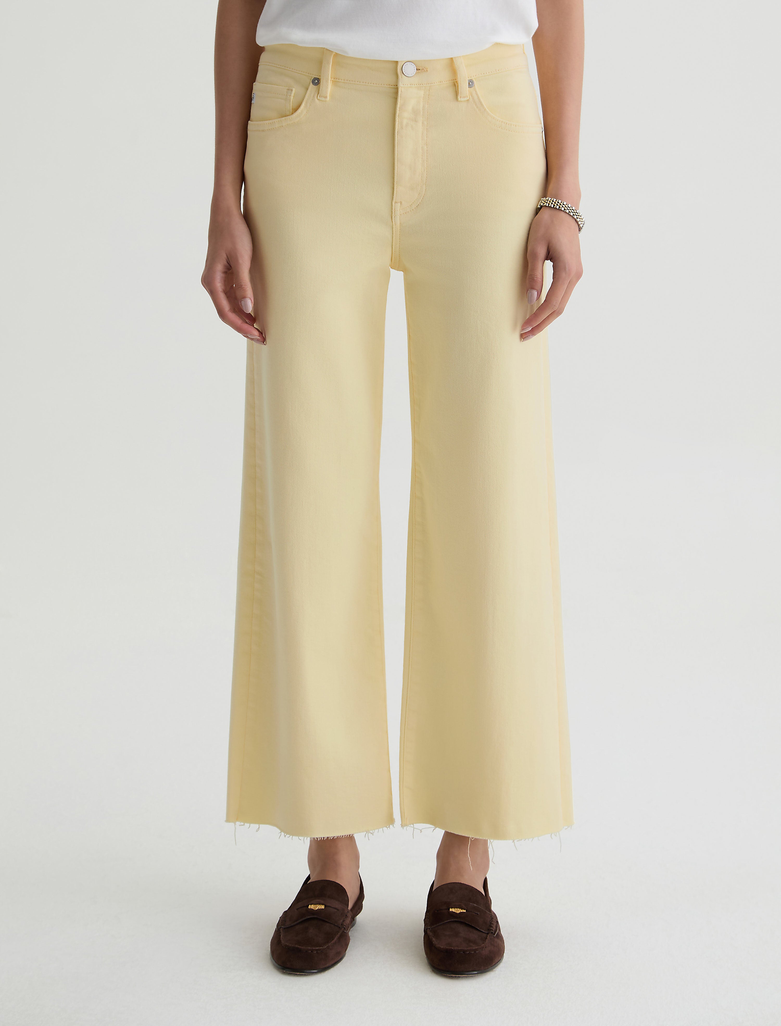 Women Saige Wide Leg Crop Sunlight Yellow at AG Jeans Official Store