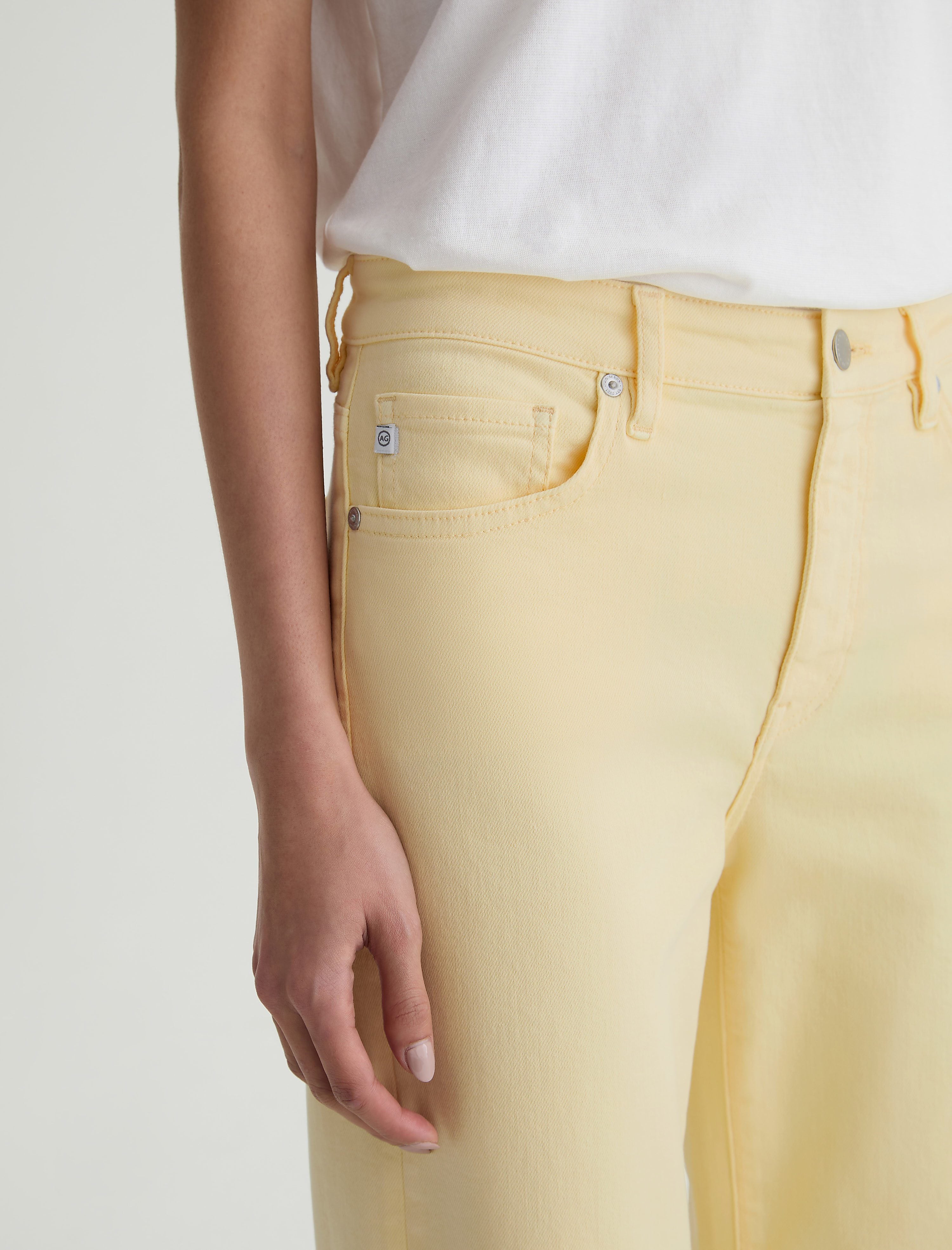 Women Saige Wide Leg Crop Sunlight Yellow at AG Jeans Official Store