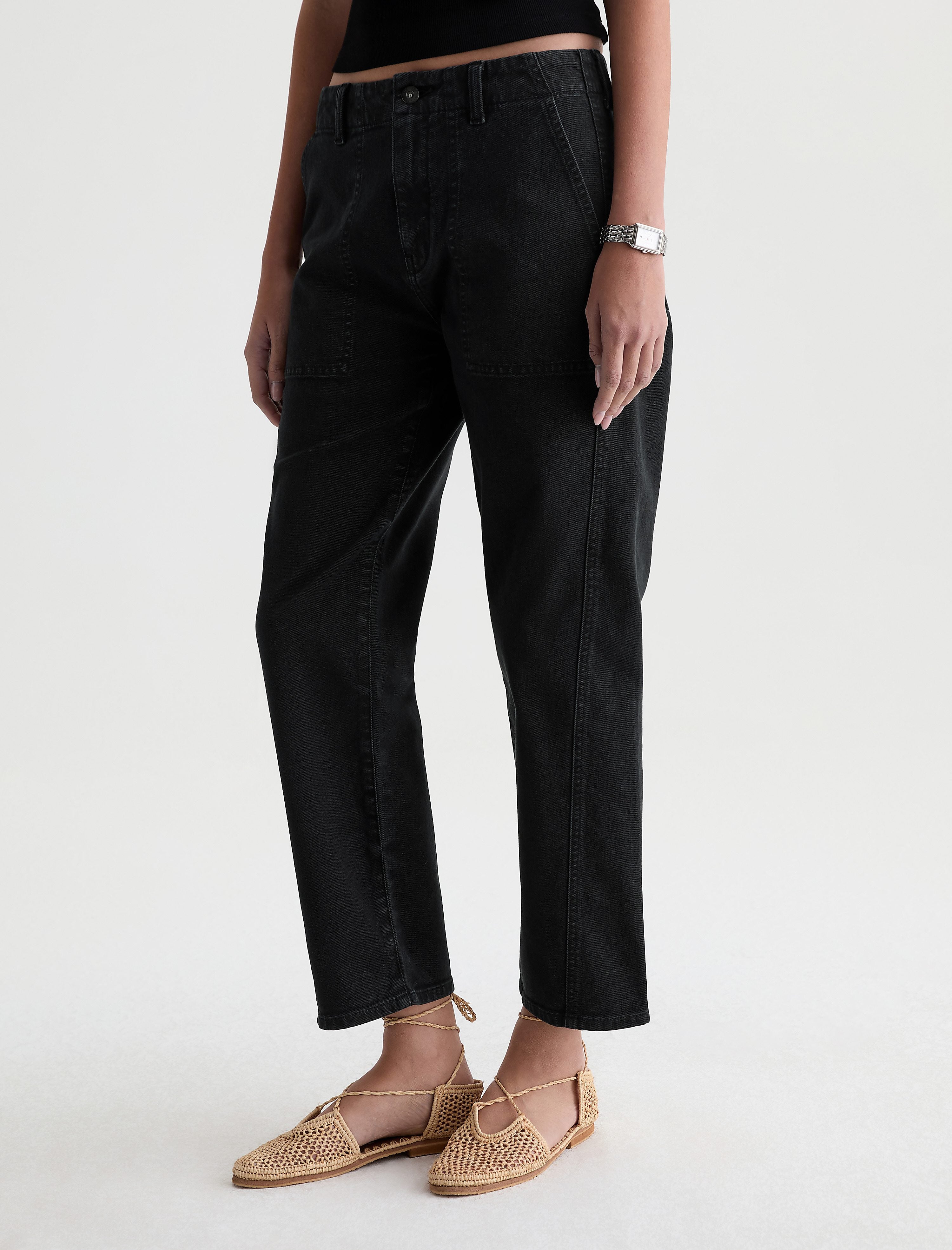 Women Analeigh Pant Sulfur Super Black at AG Jeans Official Store