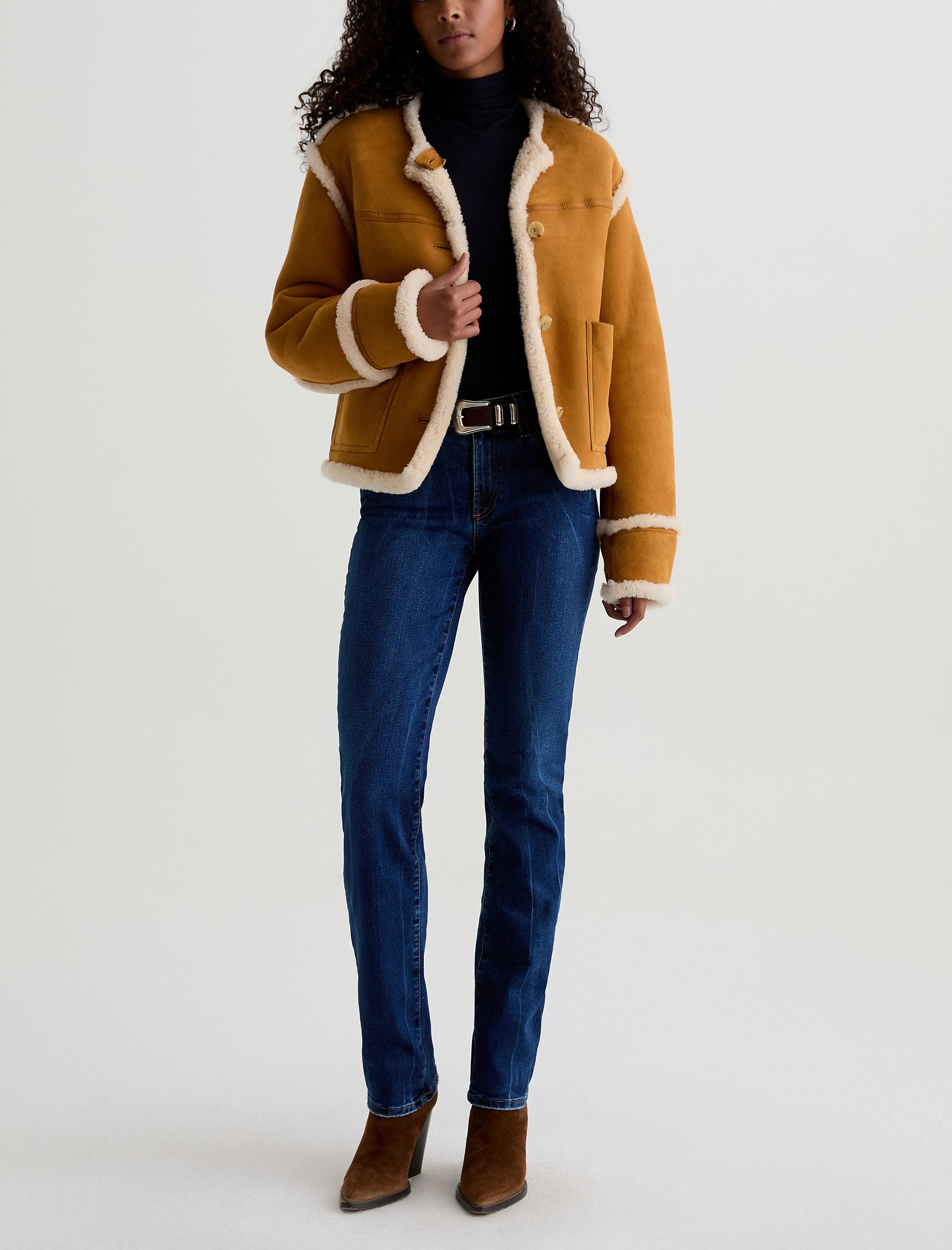 Women Marlo Shearling Jacket Cinnamon/Powder at AG Jeans Official