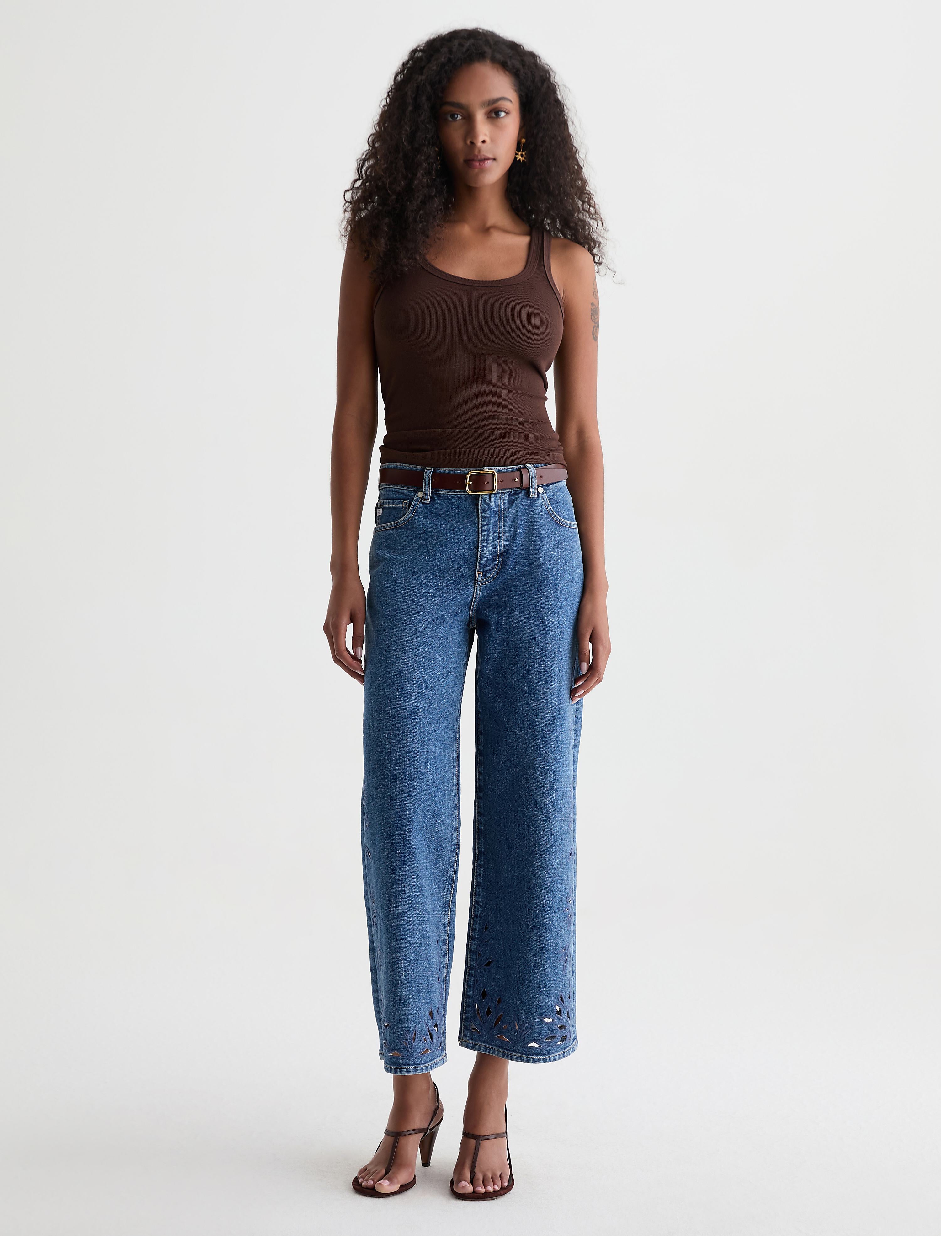 Women Saige Wide Leg Crop Jean Malbec at AG Jeans Official Store