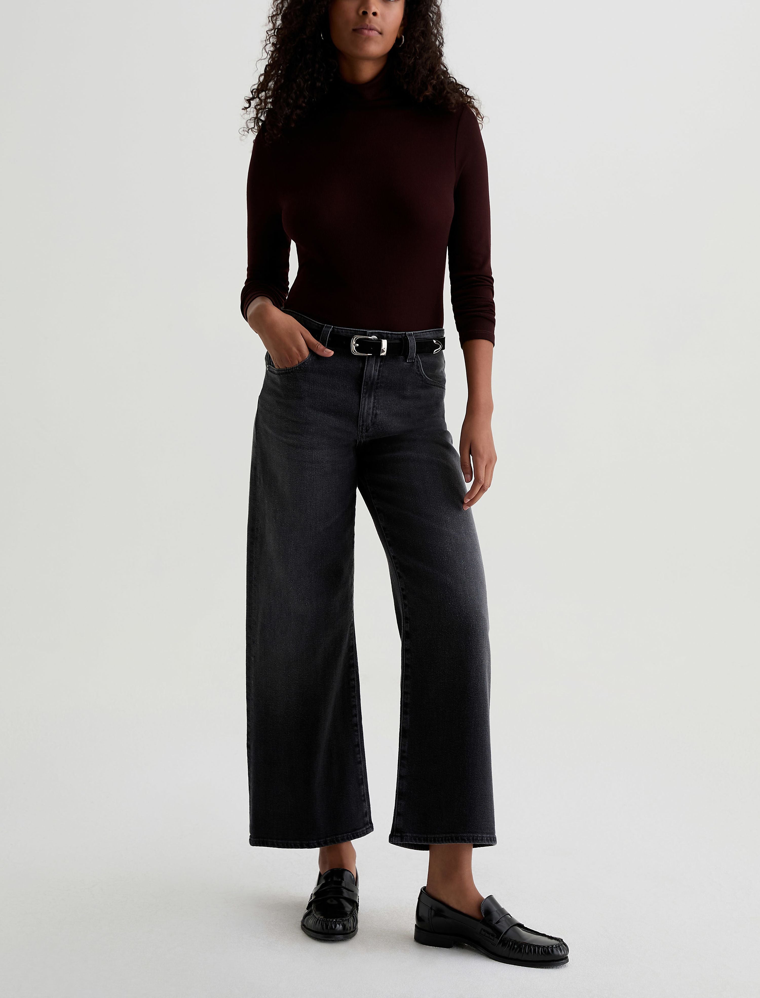 Women Saige Wide Leg Crop Nebula at AG Jeans Official Store