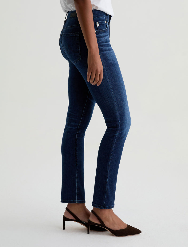 AG Adriano Goldschmied Women's Mari High Rise Jeans - Slim Straight Leg 5 Years Blue Essence