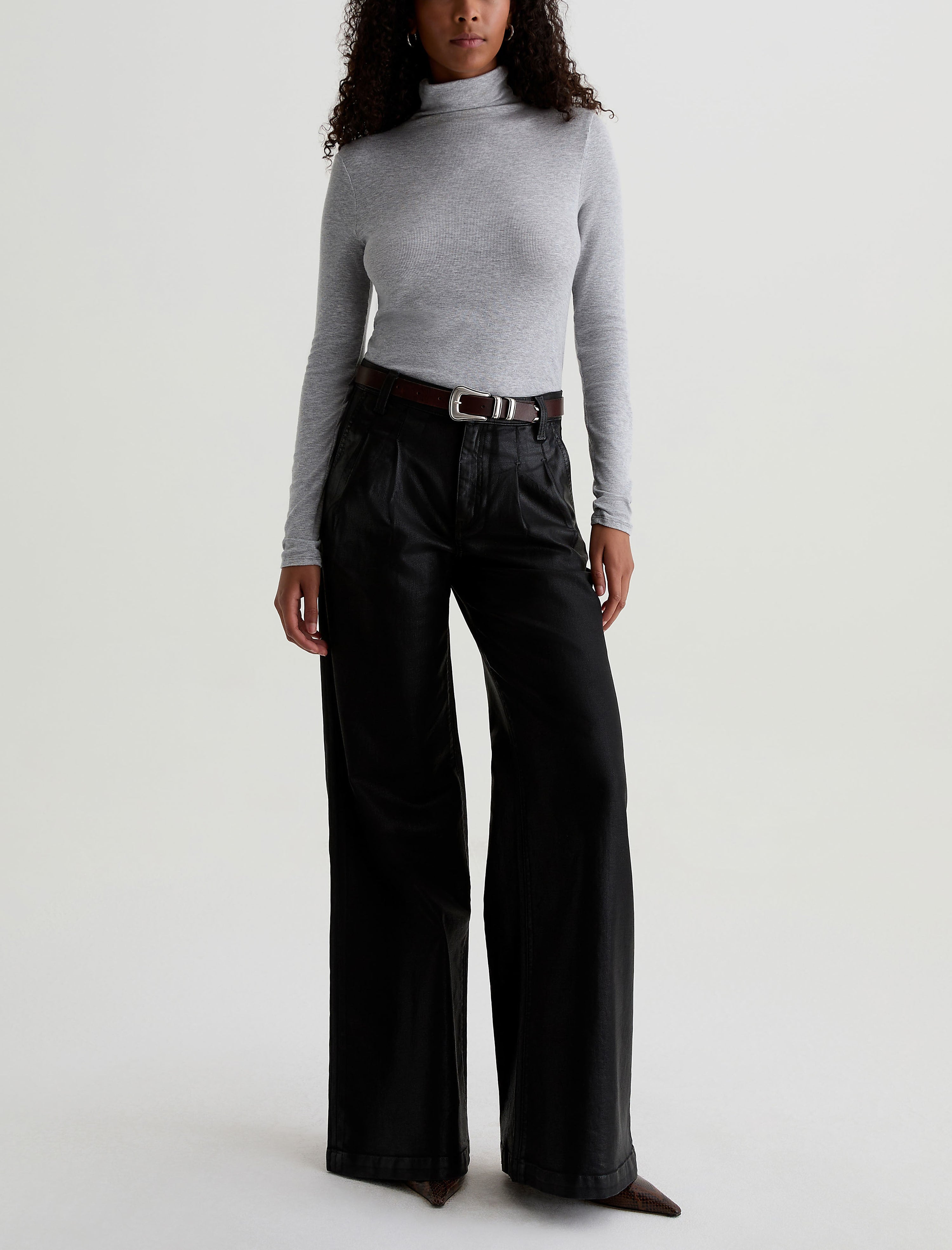 Women Dorine Pleated Ltt Lt Super Black at AG Jeans Official Store
