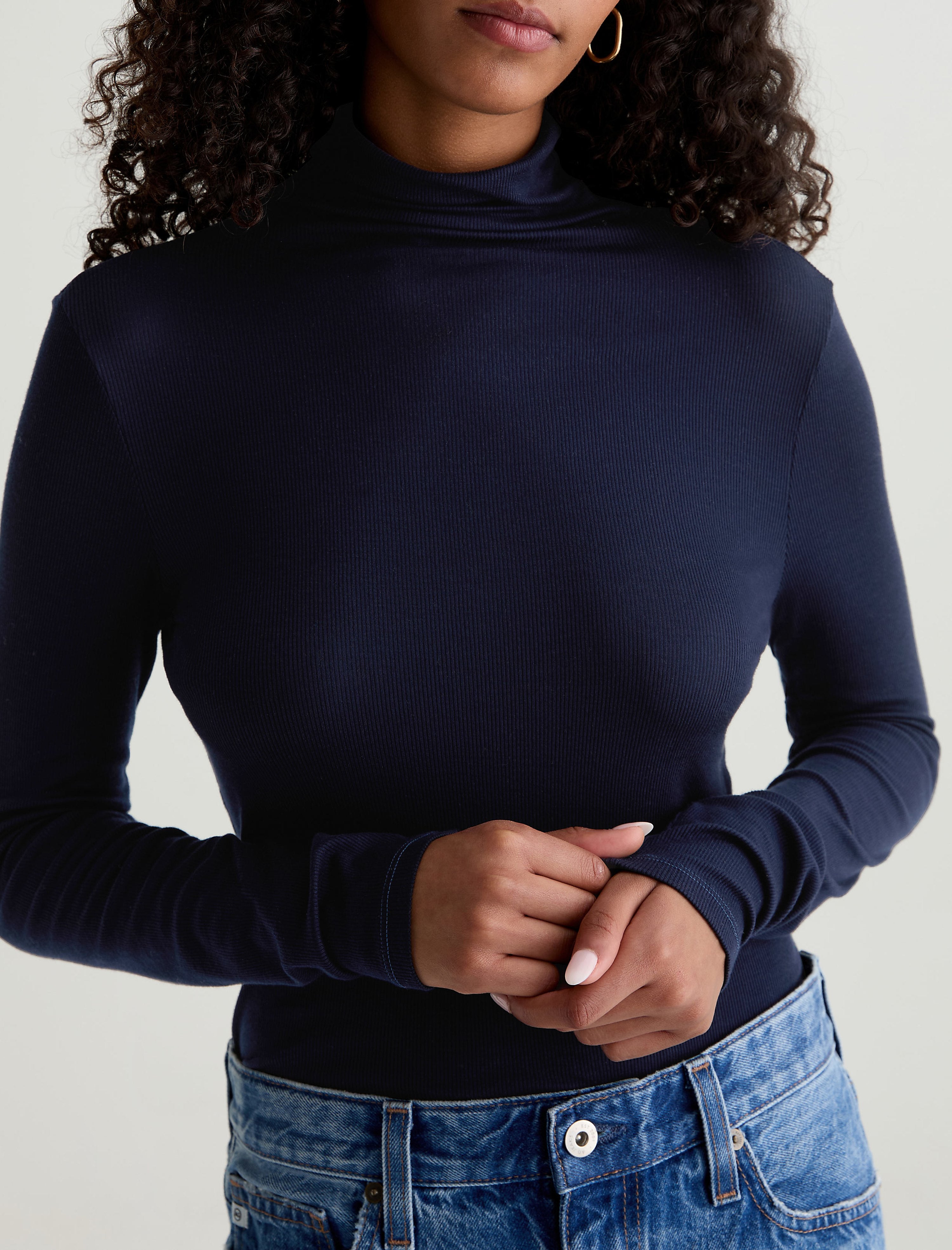 Womens Chels Turtleneck Deep Trenches at AG Jeans Official Store
