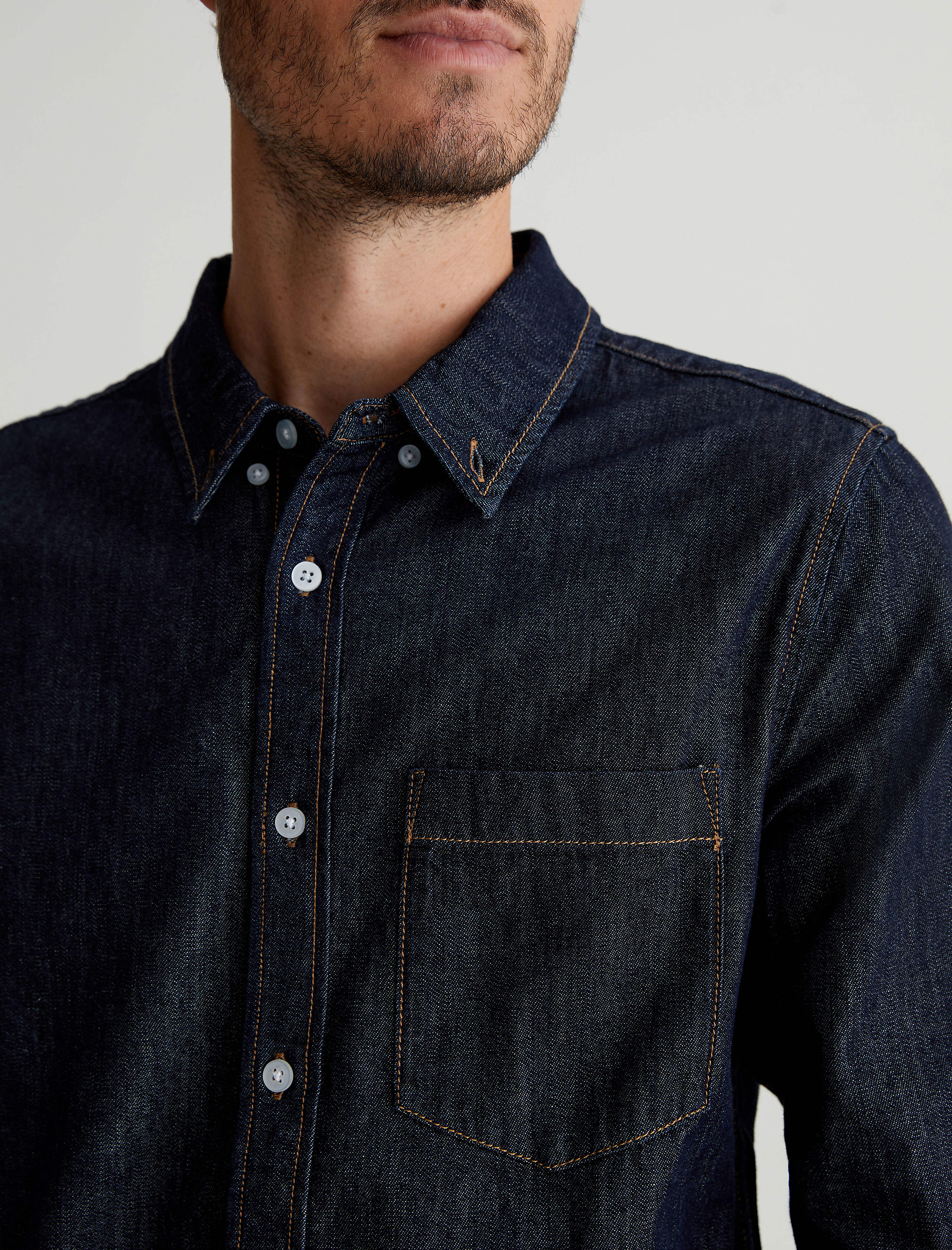 ⭐︎ARGUE  デニムシャツ⭐︎ Mens Aiden Classic Shirt Bleak at AG Jeans Official Store