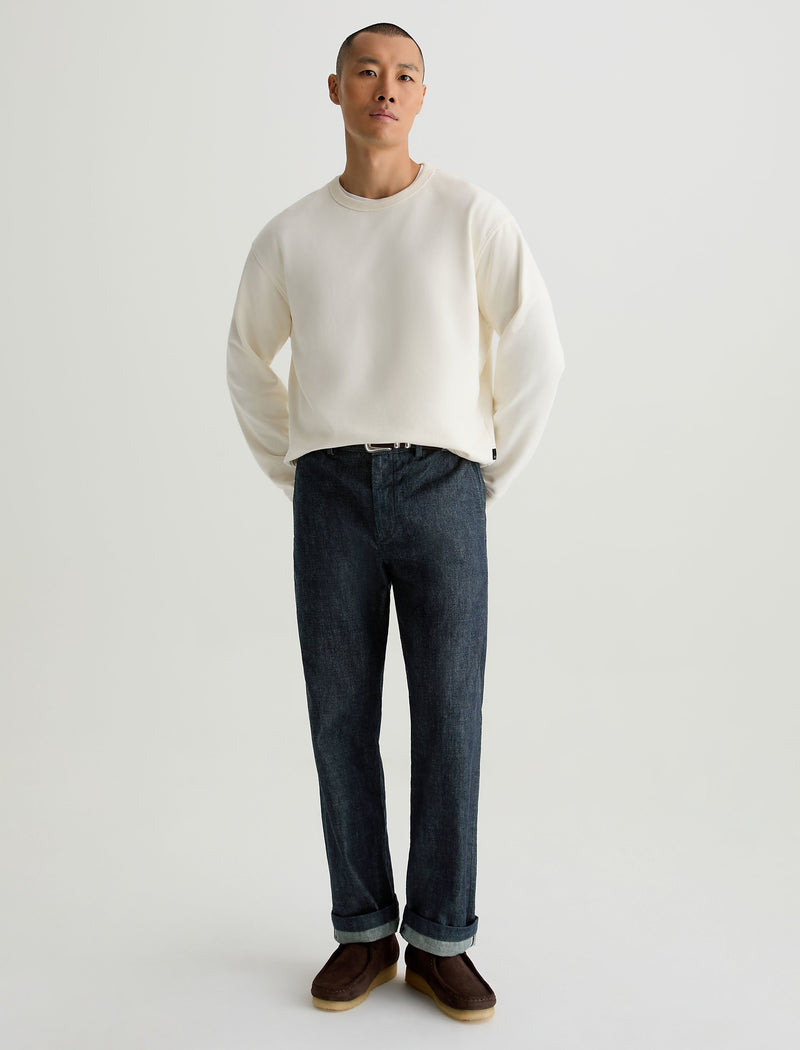 Protocol Index Men S Paneled Hybrid Denim Pants Indigo / Leather in Grey for Men | Australia
