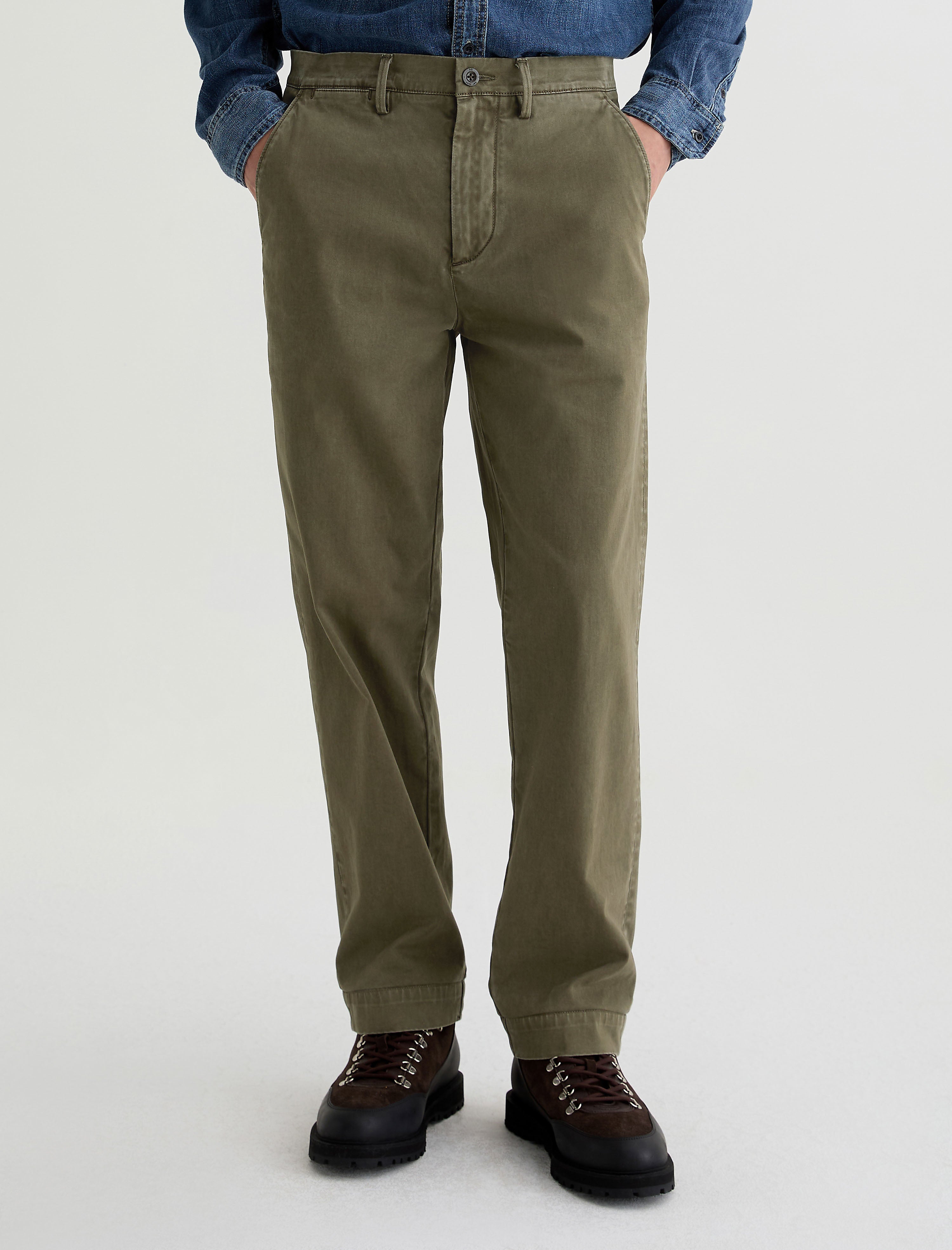 あおばくん着用GB_MOUTH Jade skin pants Men Archie SUD Sulfur Shady Moss at AG Jeans Official Store