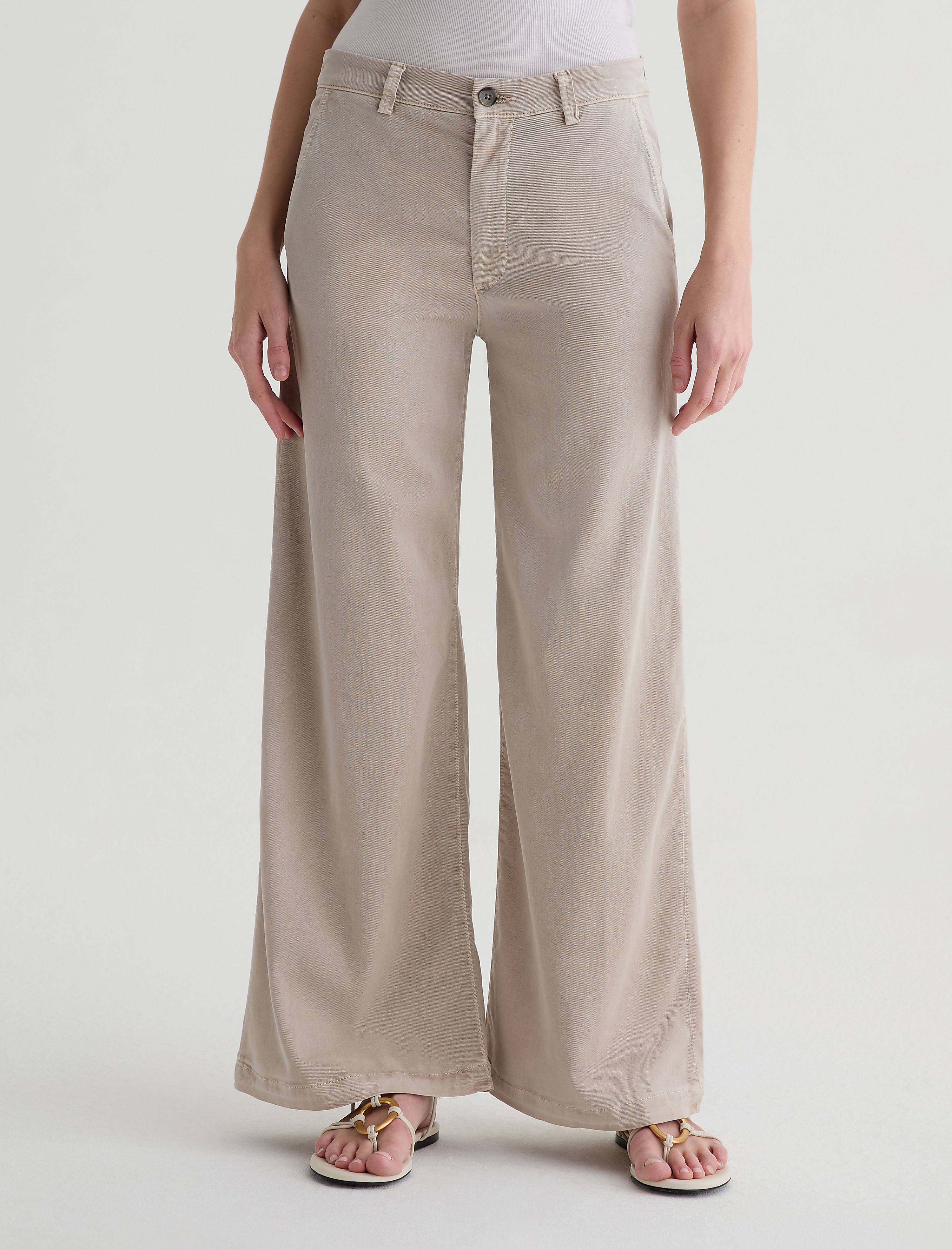 Women Caden Wide Leg Sulfur Simple Taupe at AG Jeans