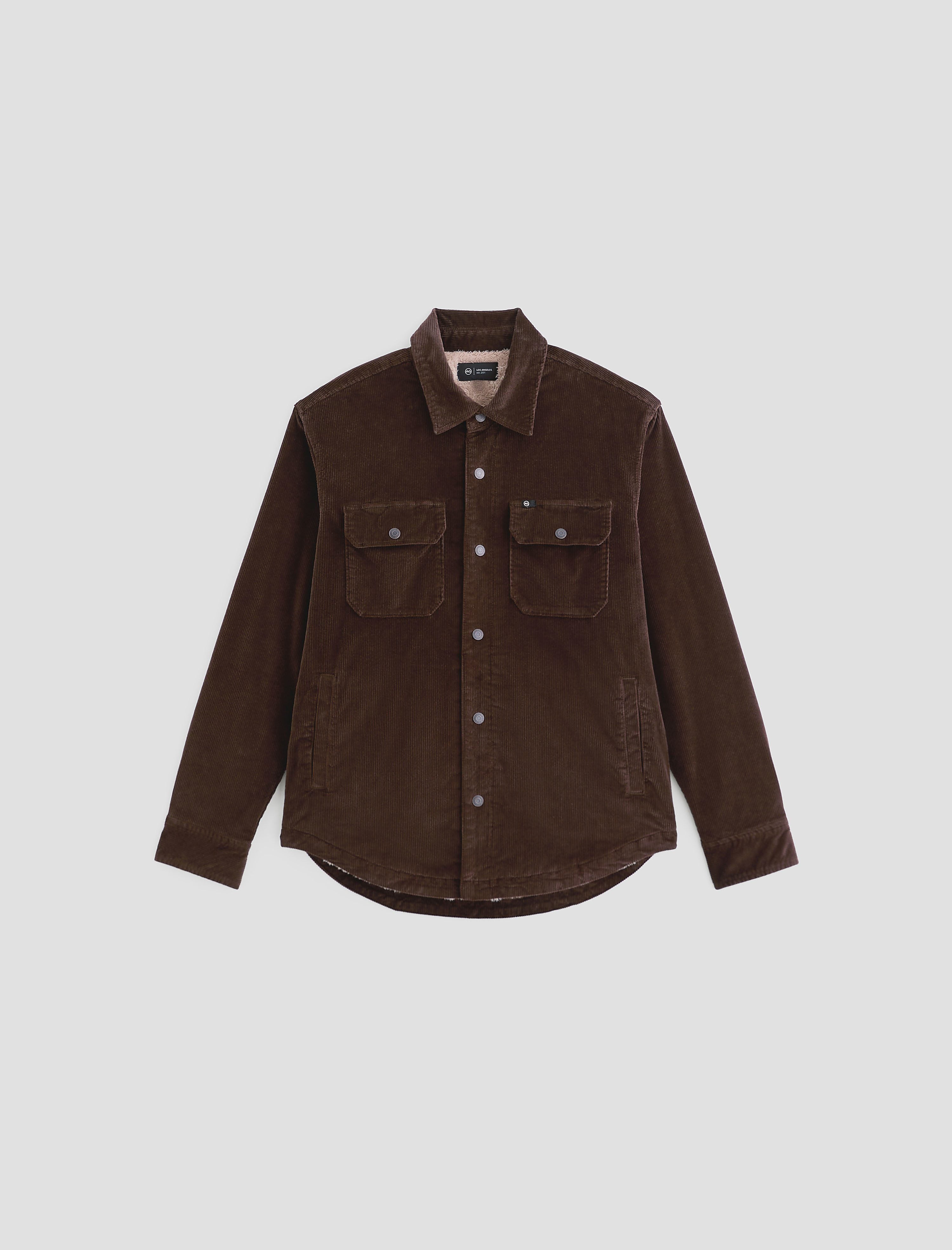 Men Elias Corduroy Shirt Jacket Raw Umber at AG Jeans Official Store