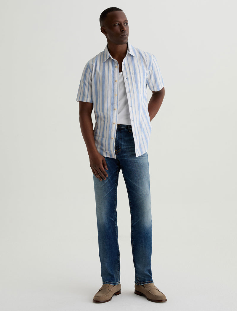 ANGELICA Silver Jeans - Jeans Uomo Light Vintage Wash - Vestibilità Rilassata, Gamba Dritta, Denim Non Stretch
