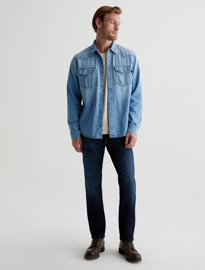AG Adriano Goldschmied The Everett Slim Straight Leg 360 Stretch Denim Jean Jeans, Diaframma, 40W x 32L Uomo AG Adriano Goldschmied The Everett Slim Straight Leg 360 Stretch Denim Jean Jeans, Diaframma, 40W x 32L Uomo