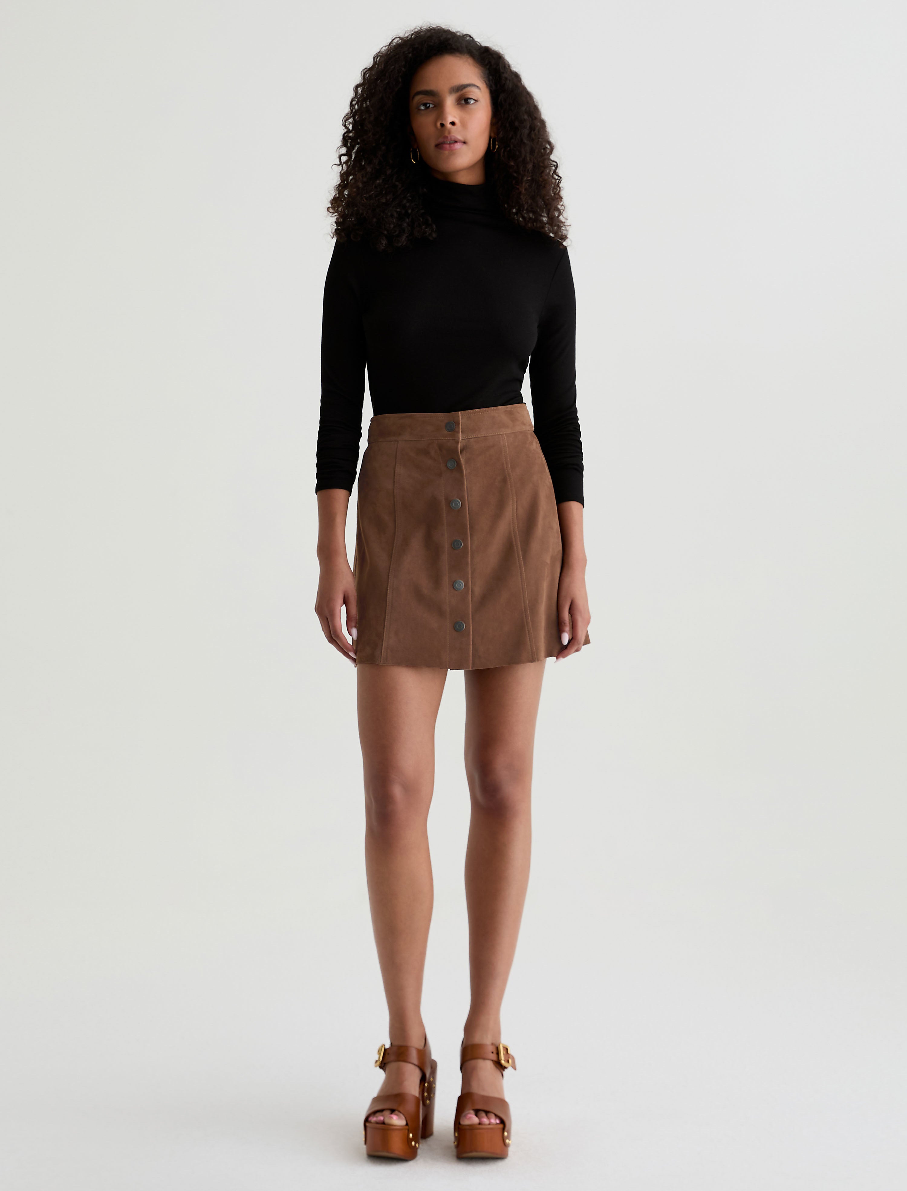 Women Evie Suede Skirt Toffee at AG Jeans Official Store