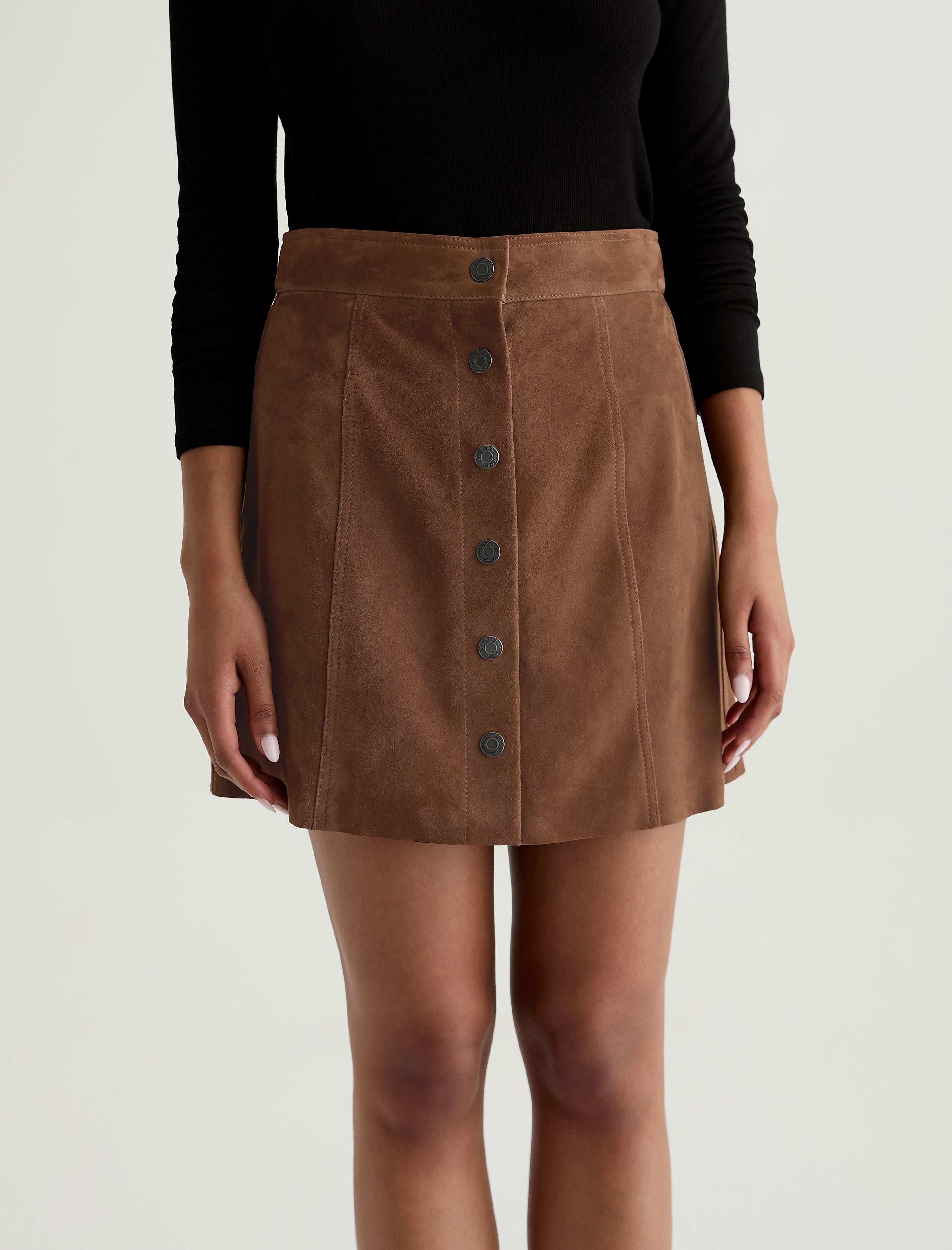 Women Evie Suede Skirt Toffee at AG Jeans Official Store
