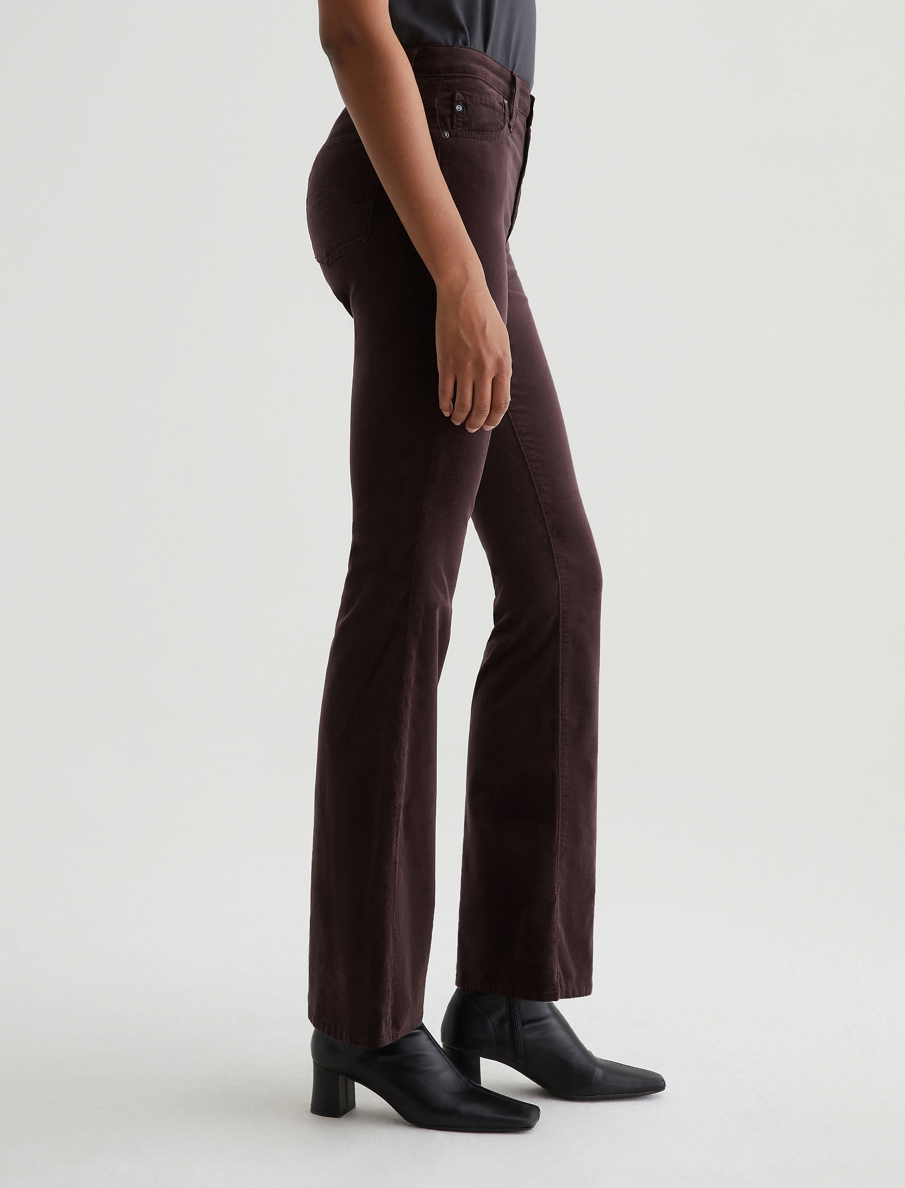 【I AM MARI】Raise Bootcut Denim Slacks Pants Maria Mid Rise Bootcut | EB Denim – ebdenim.com