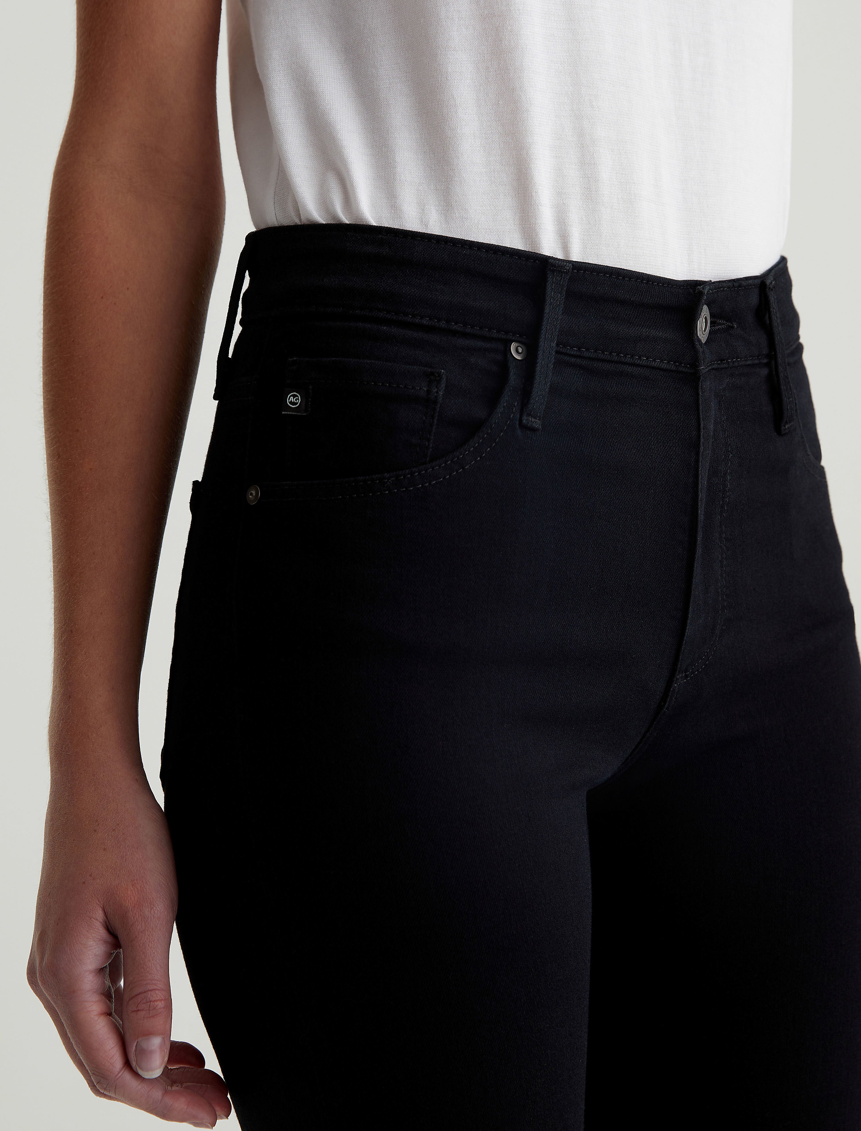Womens Farrah Skinny Super Black at AG Jeans Official Store