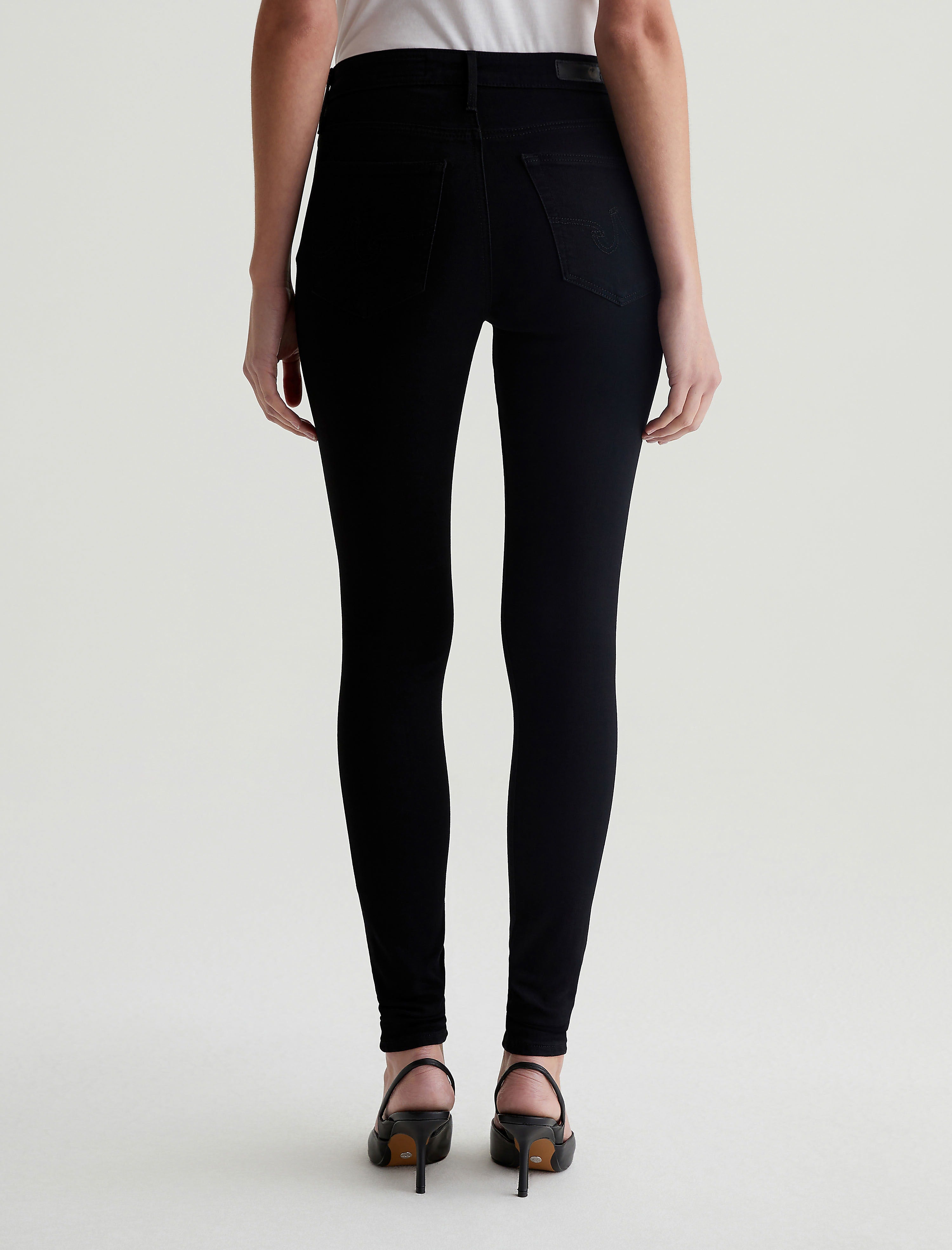 Womens Farrah Skinny Super Black at AG Jeans Official Store