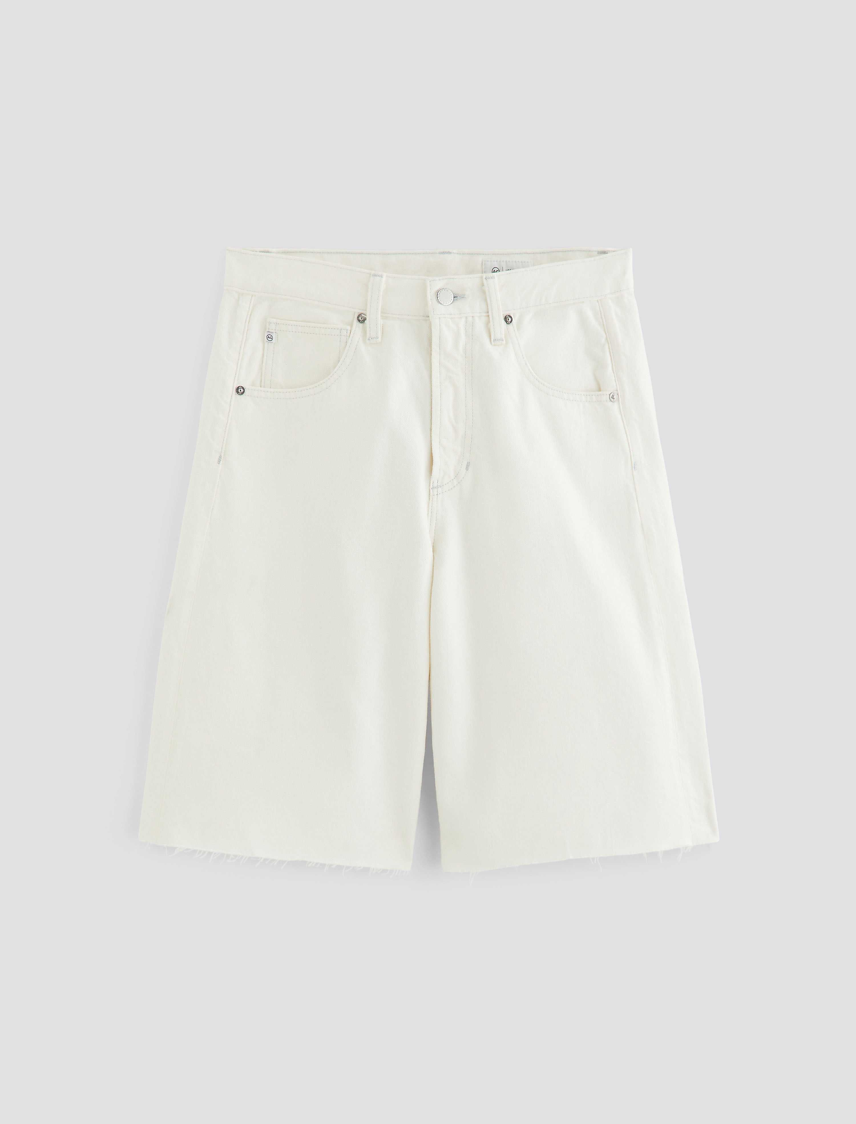 【DISCERNMENT】Melt Flow Crop Bermuda Pants Women Hattie Short Ivory Mist at AG Jeans Official Store