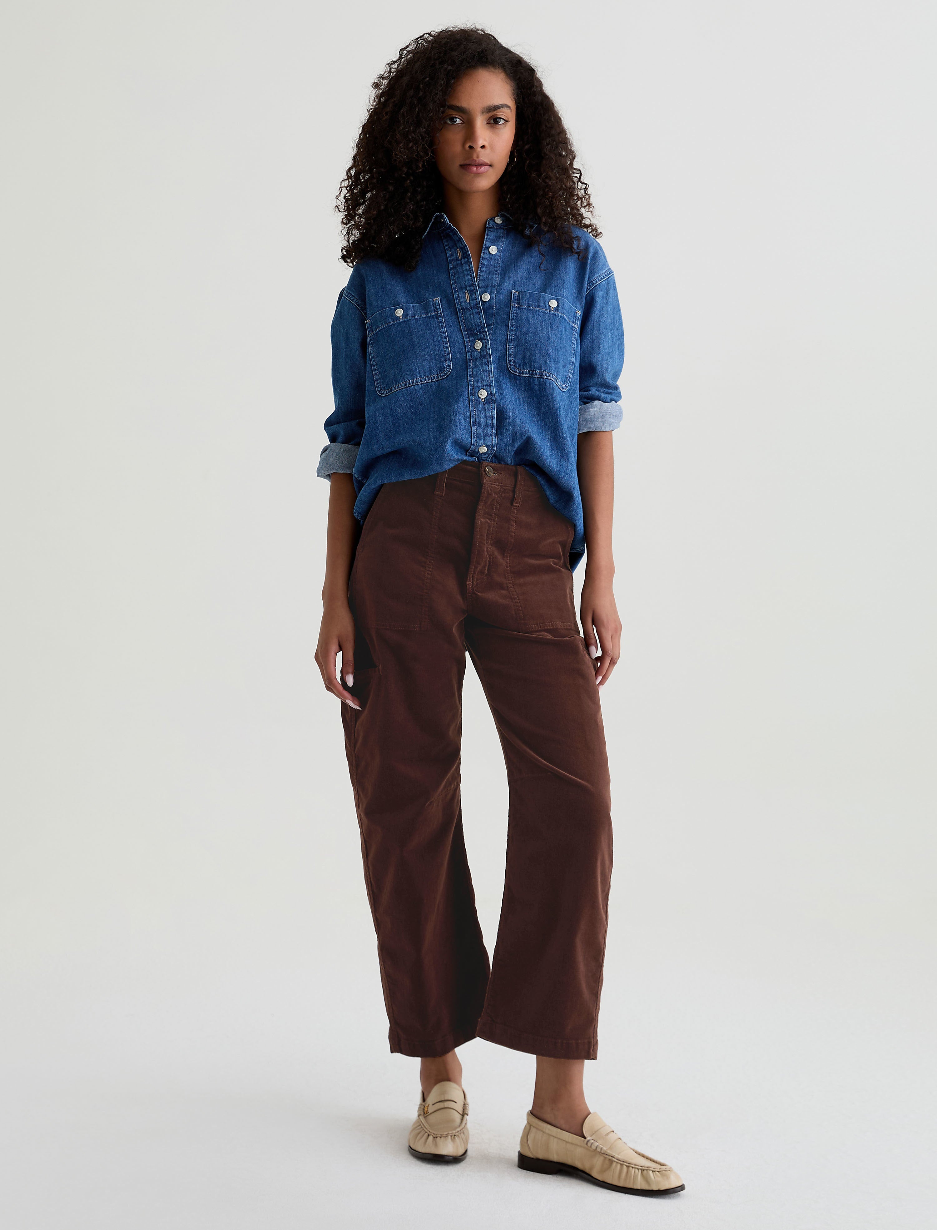 Women Hazal Corduroy Coffee Bean at AG Jeans Official Store