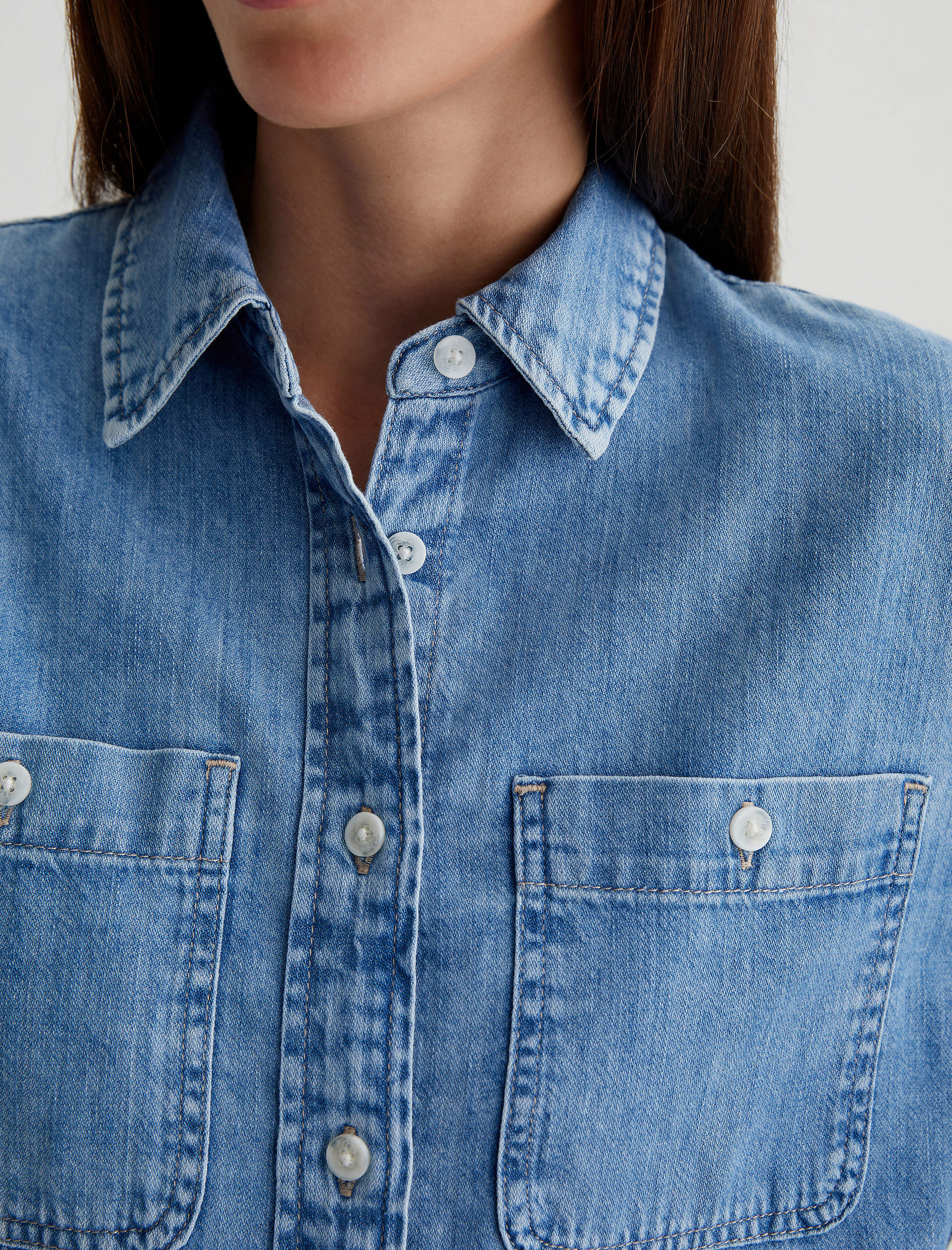 AG Jeans  Lenny Relaxed Shirt レディース シャツ トップス Salt Water Women Leny Salt Water at AG Jeans Official Store