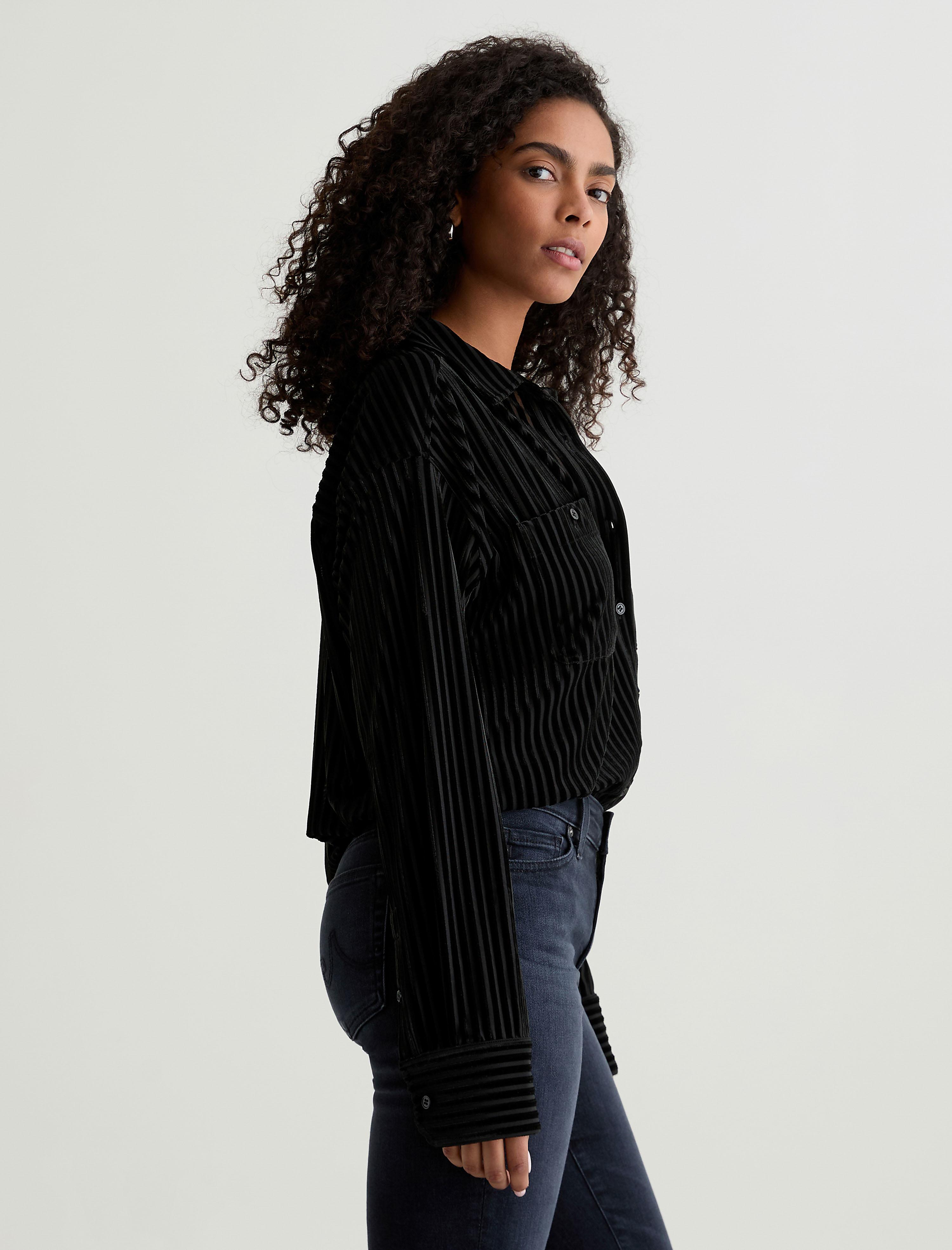 Women Leny Velvet Super Black at AG Jeans Official Store