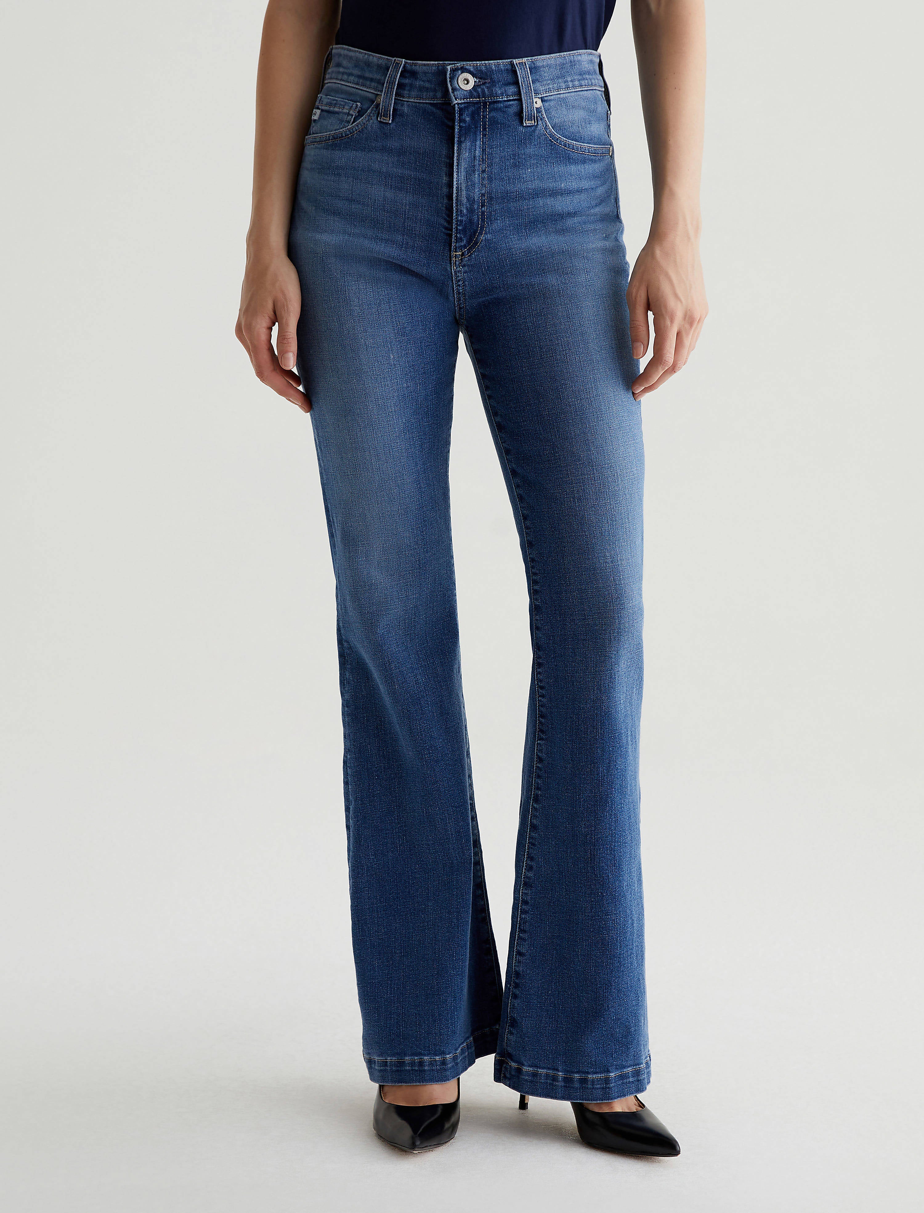 【PORTERNA】Jennifer faded flare jeans Kimes Ranch Women's Jeans Jennifer Sugar Fade Stretch Wide