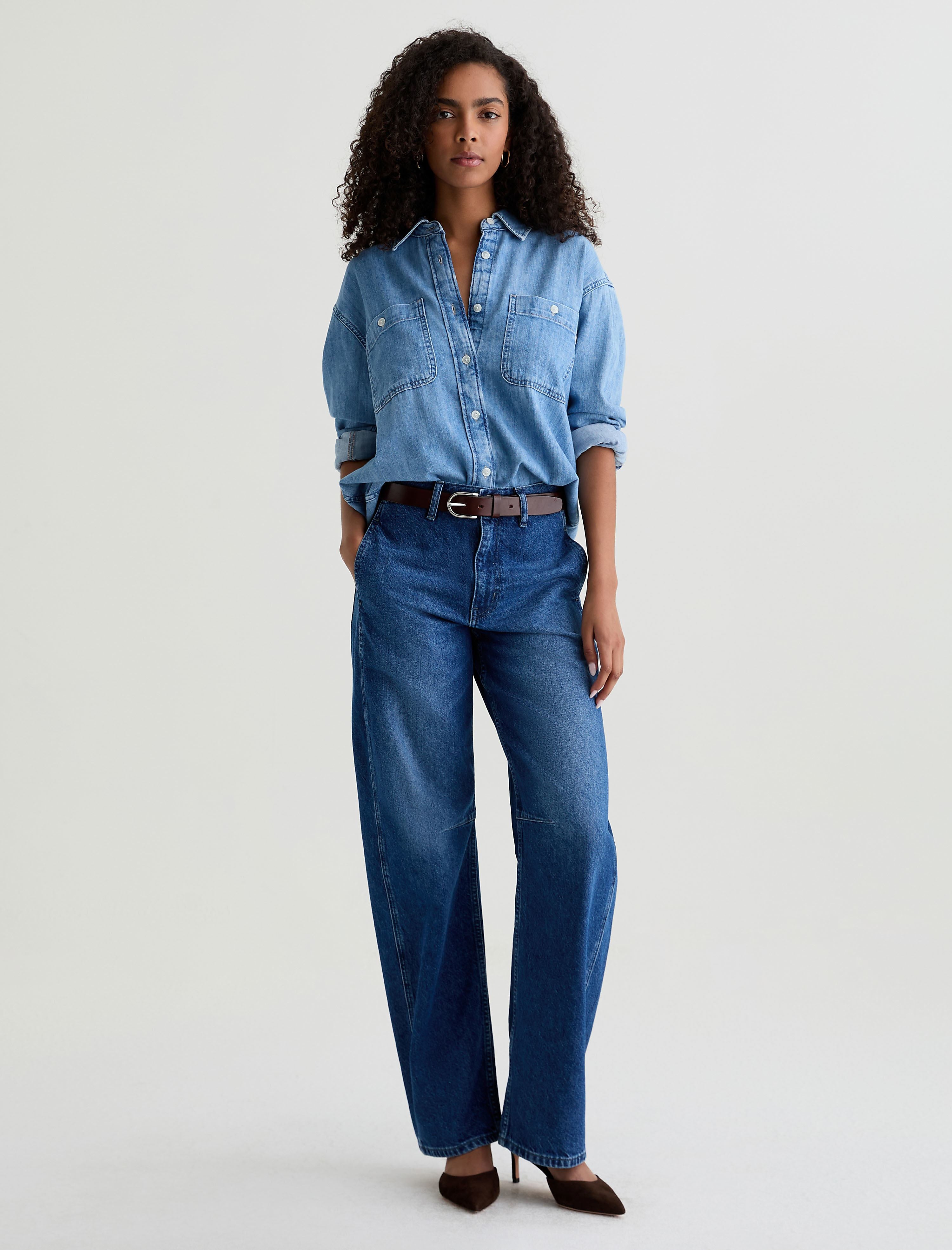 borders at balcony デニム　38 Women Mercer Extended Sidecar at AG Jeans Official Store