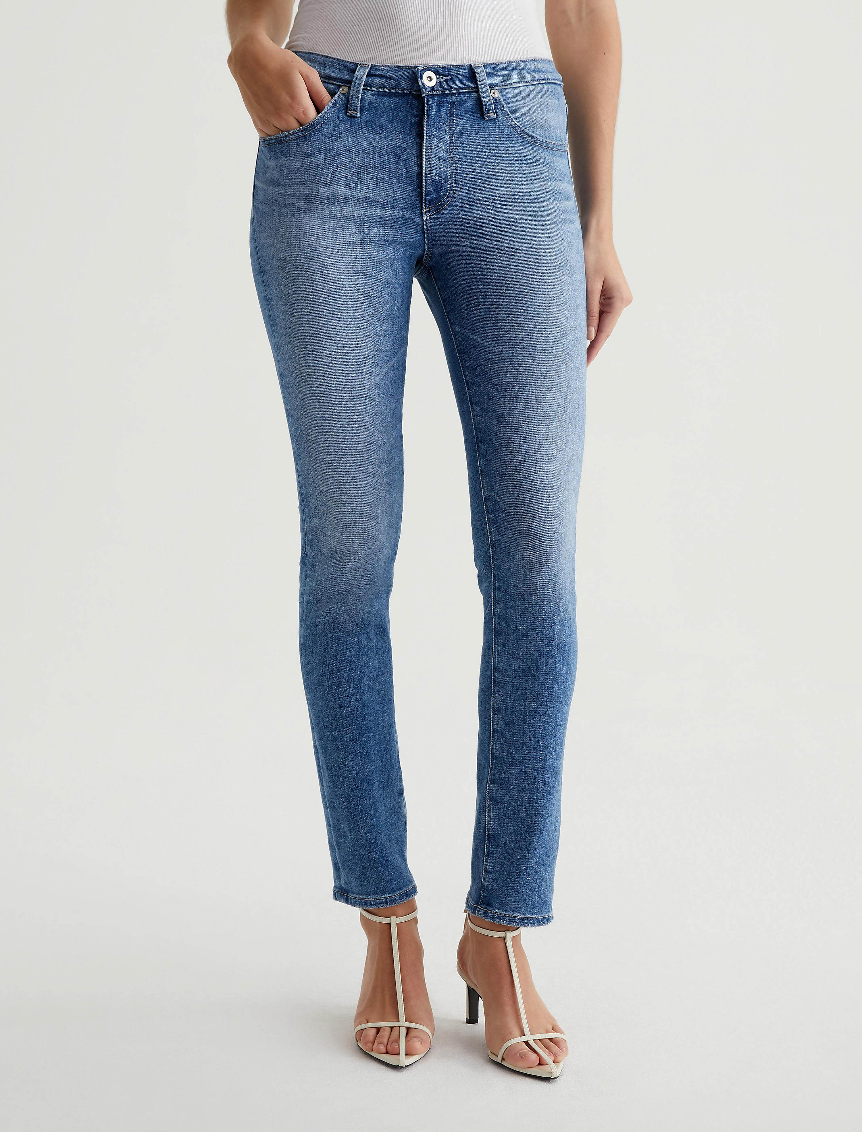 【AG】Prima シガレット パンツ シンプル ポケット ブラウン Prima Cigarette Crop at AG Jeans Official Store