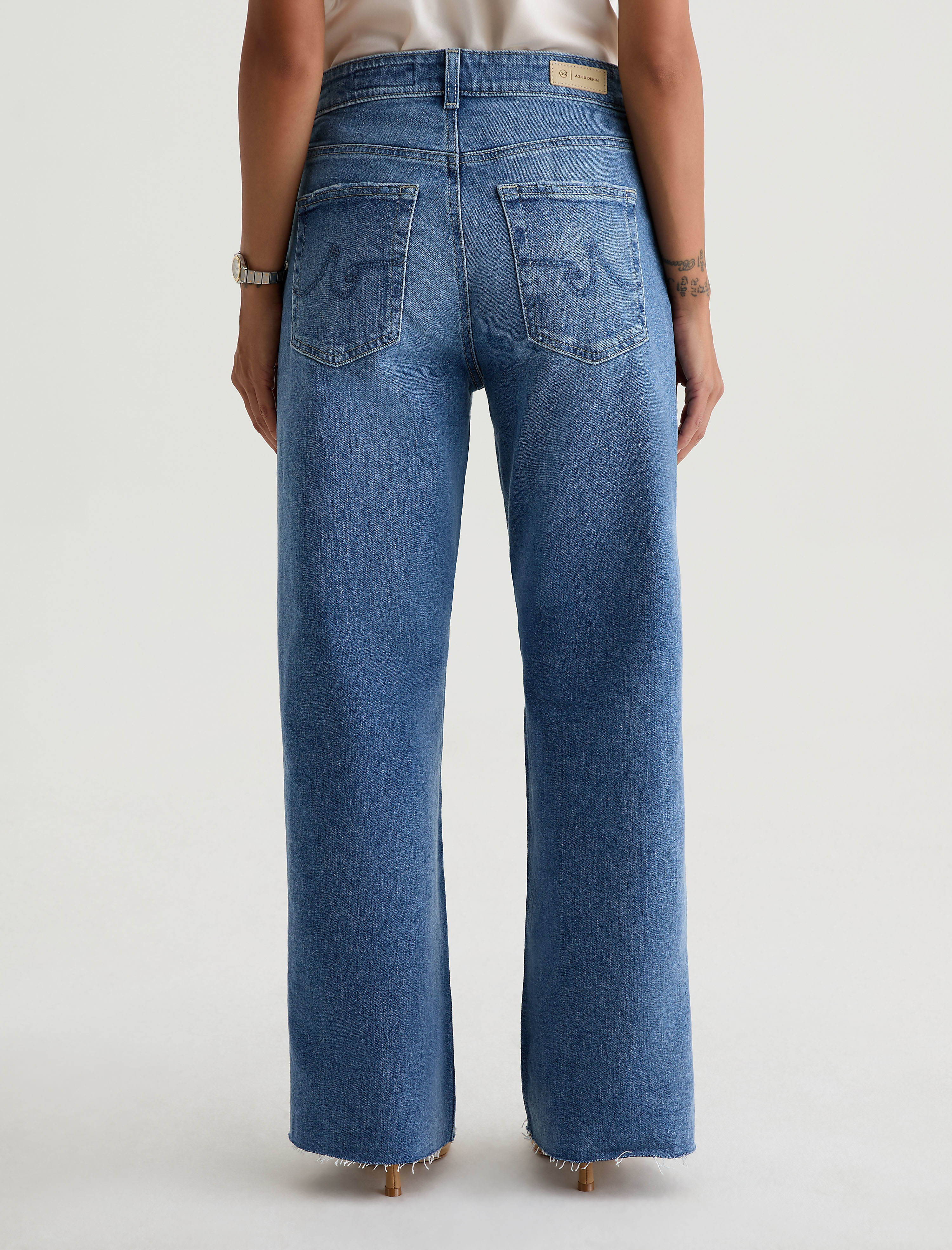 Women Saige Wide Leg Crop 16 Years Postcard at AG Jeans
