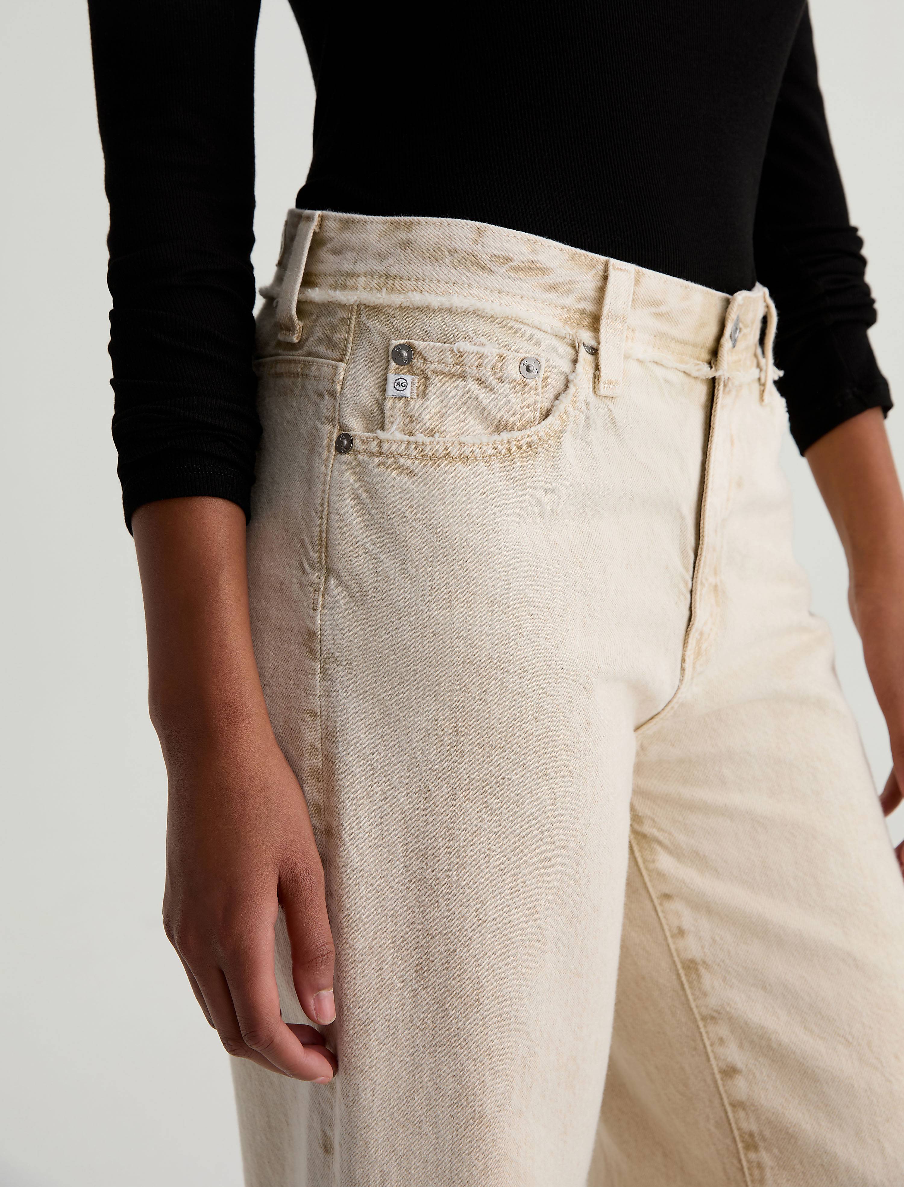 Women Saige Wide Leg Crop Sulfur Melange Camel at AG Jeans