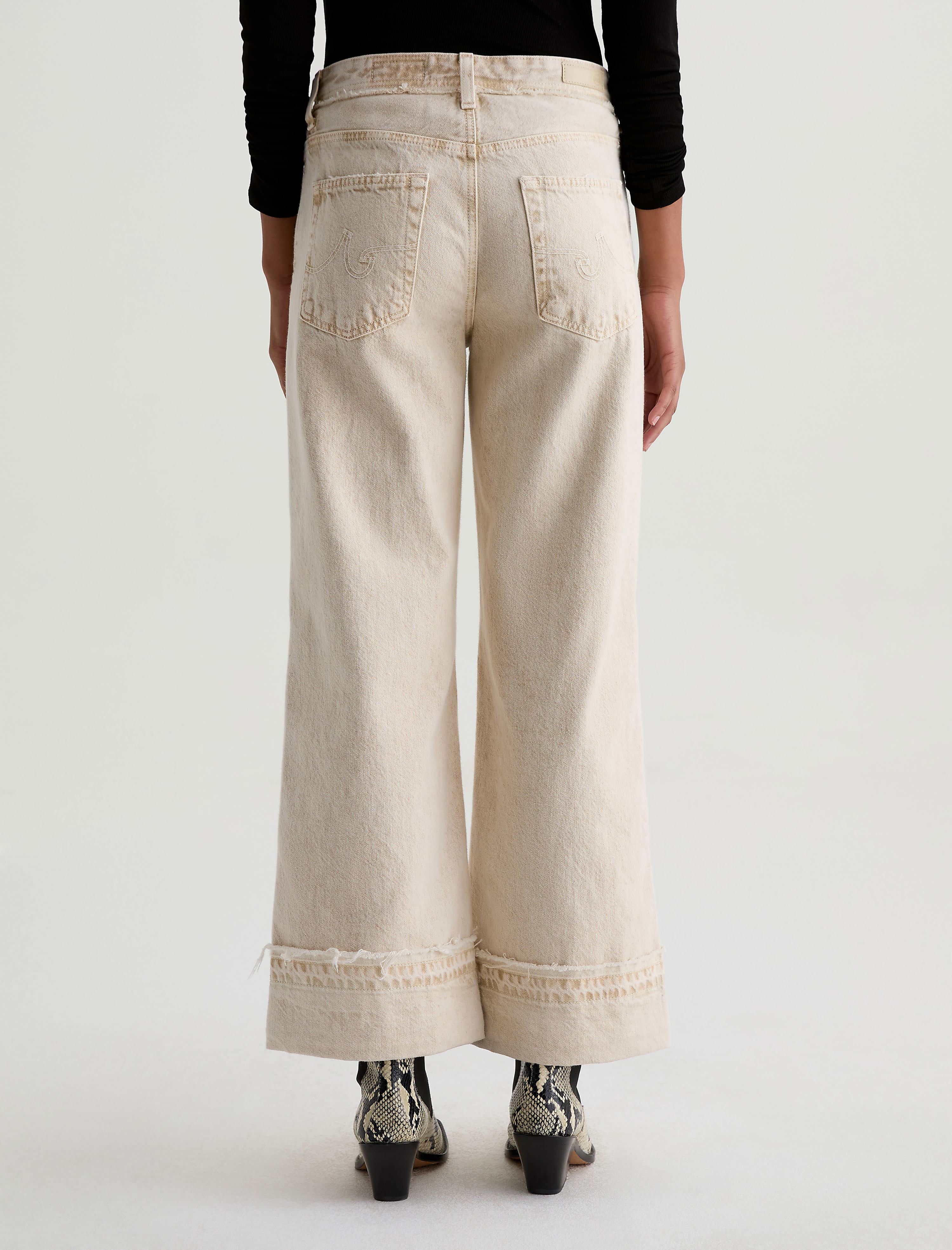 Women Saige Wide Leg Crop Sulfur Melange Camel at AG Jeans