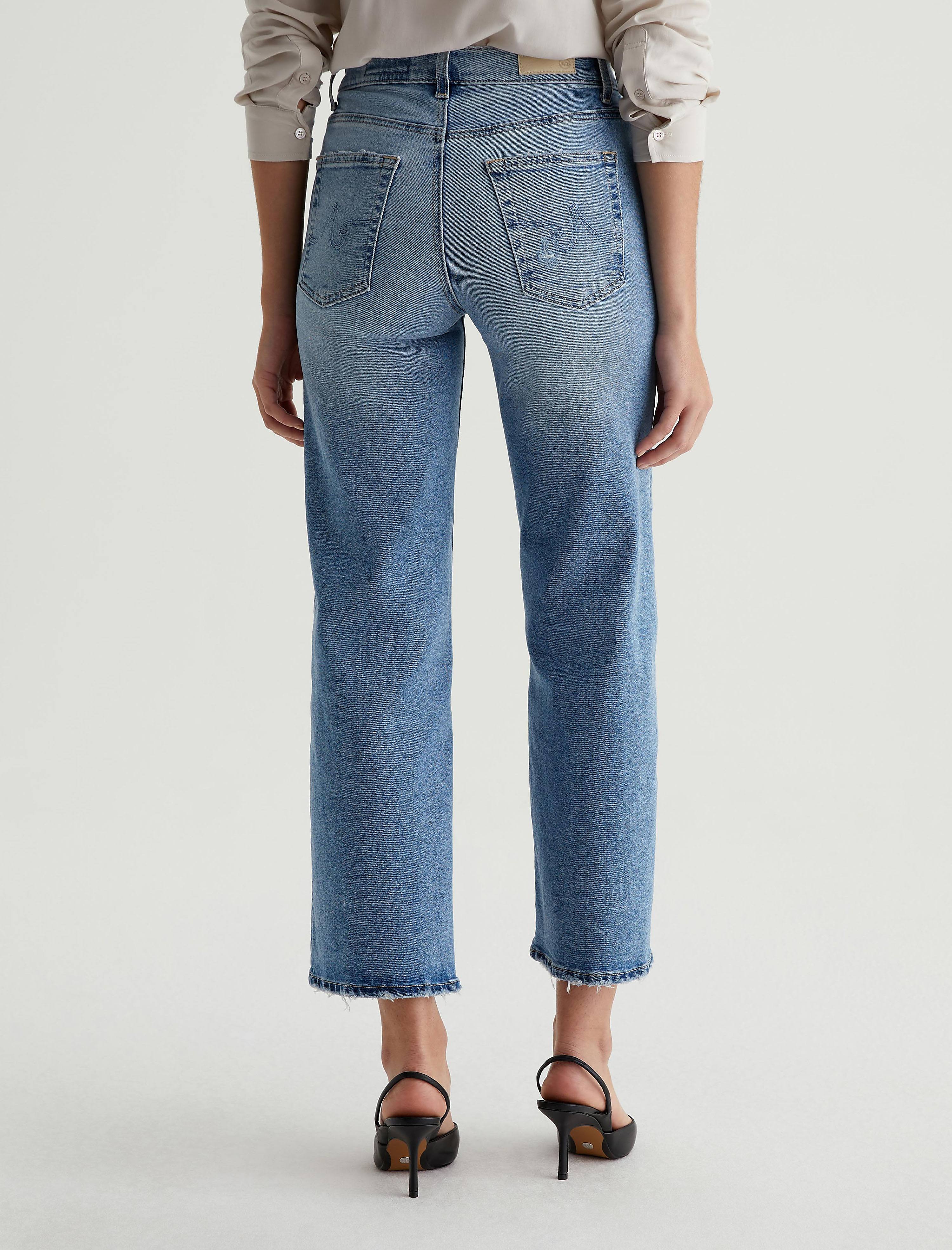 【MODERNIF】Pia semi-wide denim pants Women Saige Wide Leg Crop Momento at AG Jeans Official Store