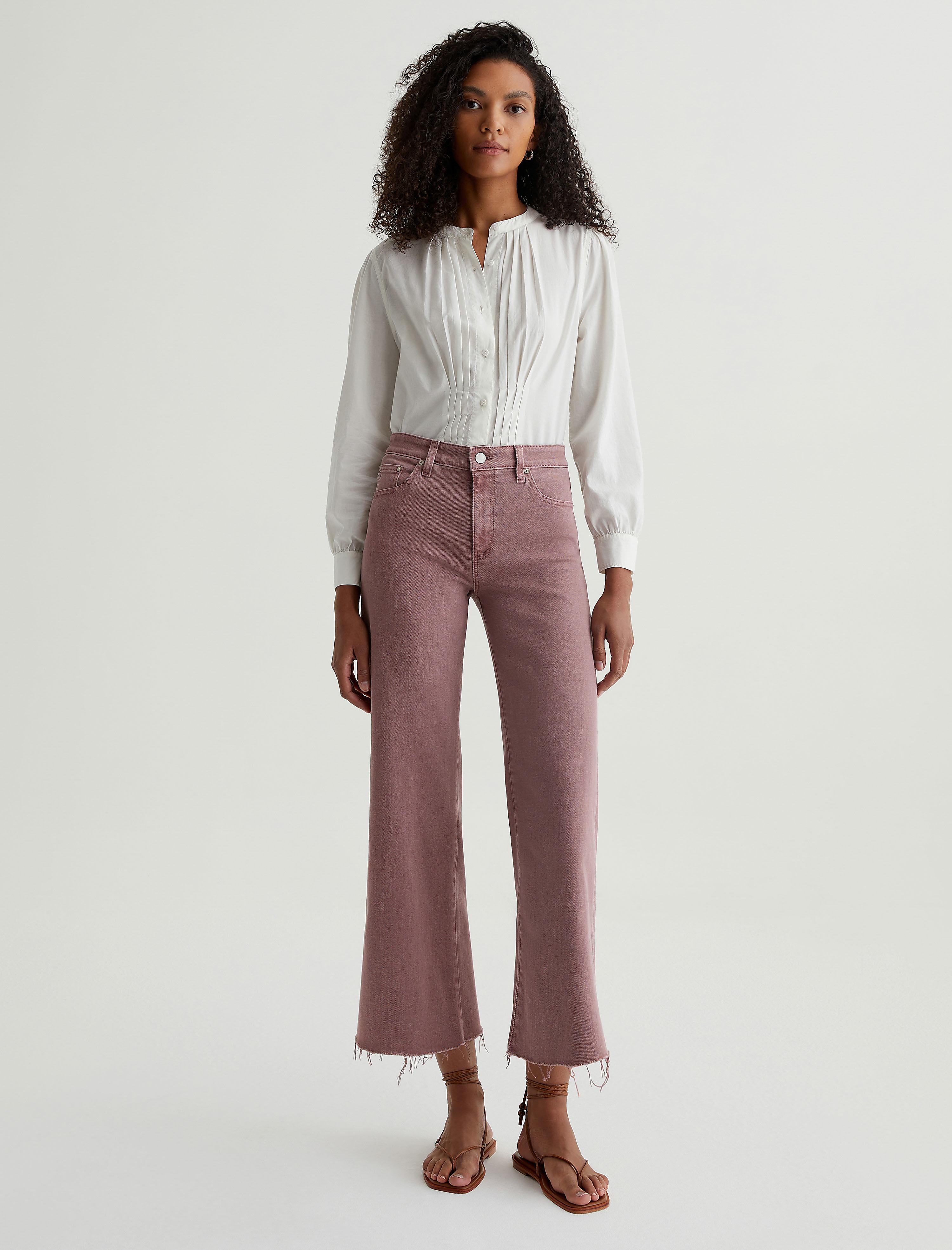 オトメイト AGF ルーカス Women Saige Wide Leg Crop Sulfur Dusty Mauve at AG Jeans Official