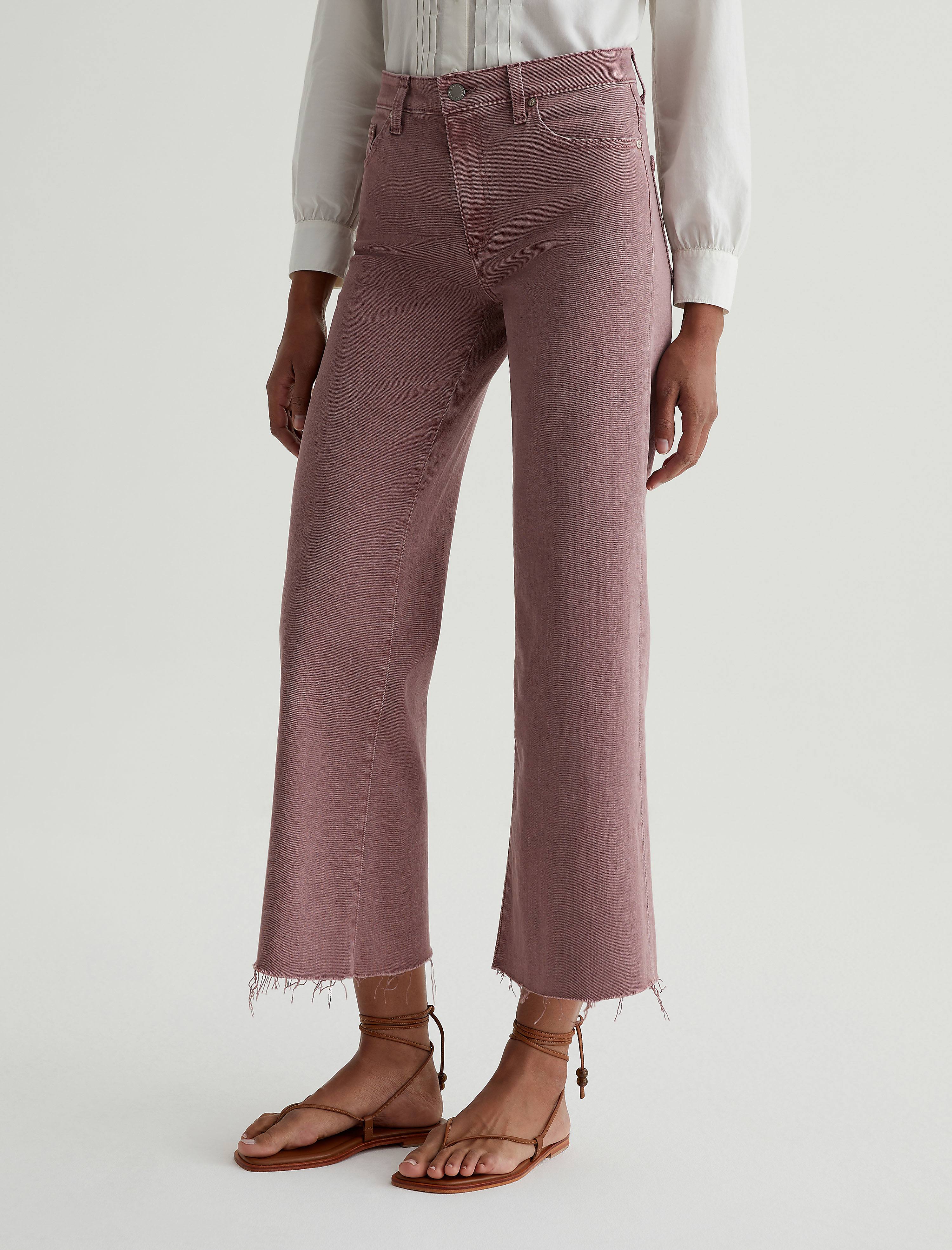 Women Saige Wide Leg Crop Sulfur Dusty Mauve at AG Jeans Official
